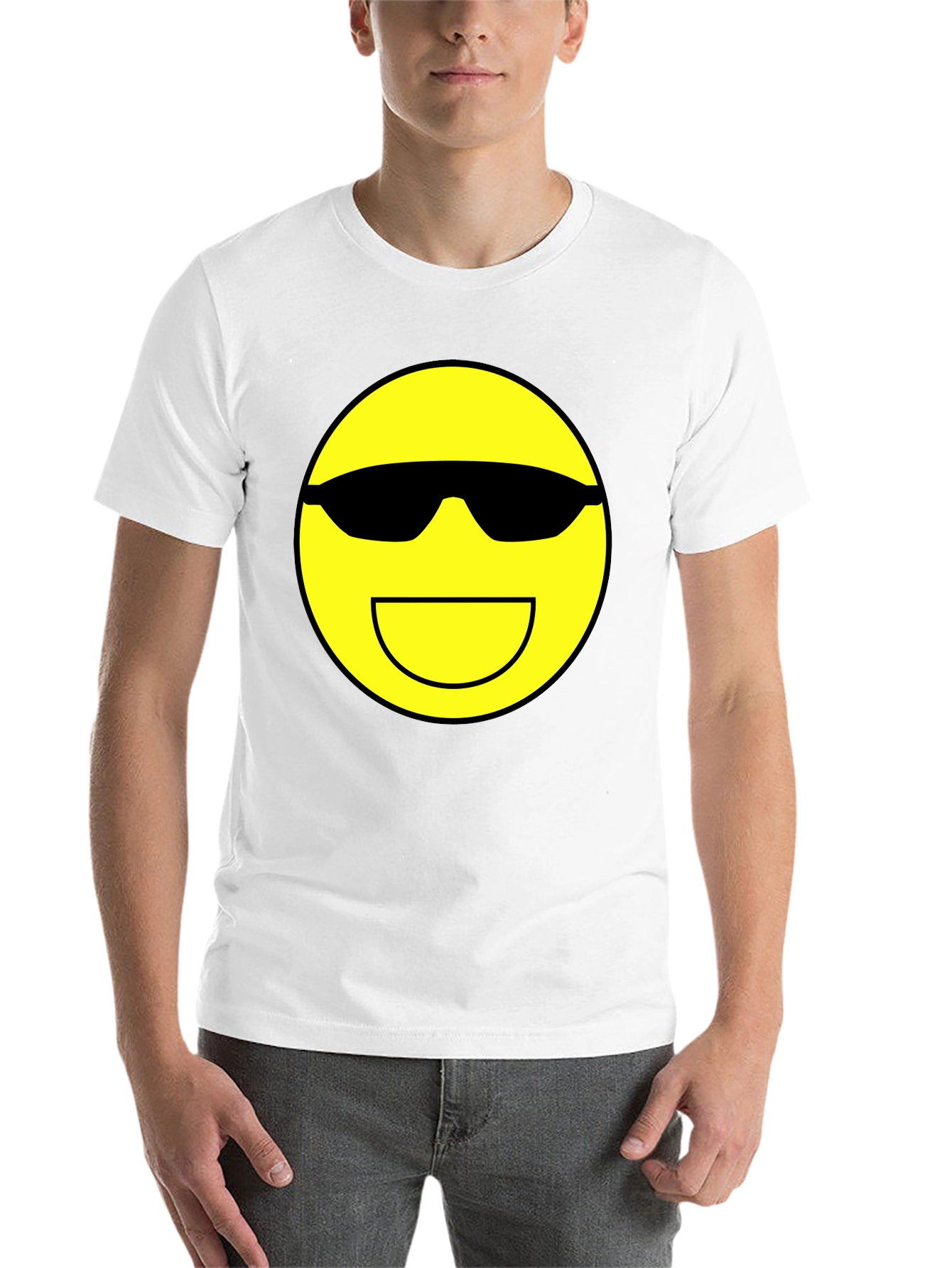 Black Cool Emoji Graphic Tee - Black view 14