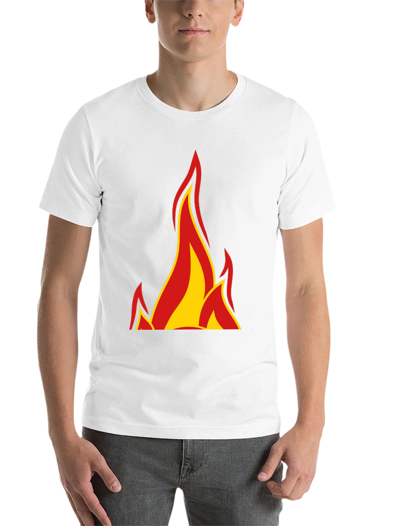 Black Flame Graphic Black T-Shirt view 14