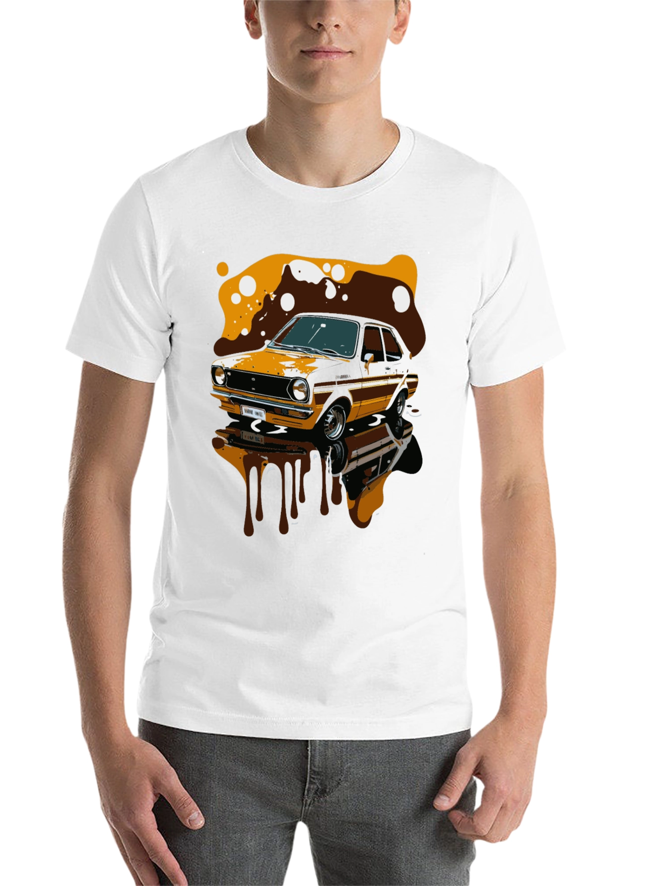 Black Vintage Car Graphic T-Shirt view 14