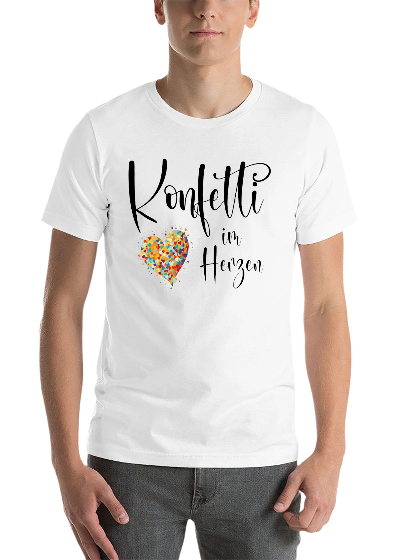 Black Konfetti im Herzen Graphic Tee - Black T-Shirt view 14