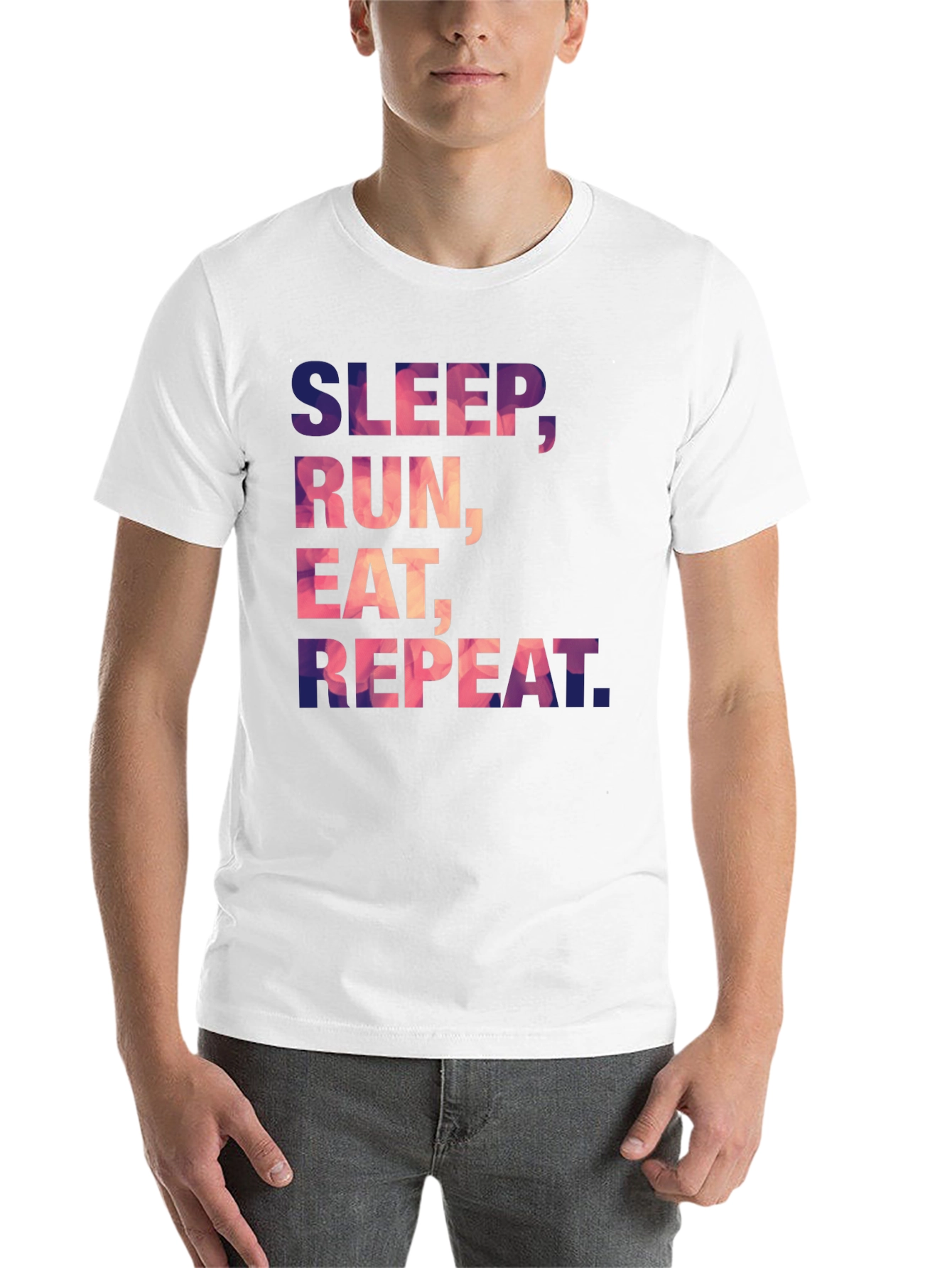 Black Sleep Run Eat Repeat Graphic Tee view 14