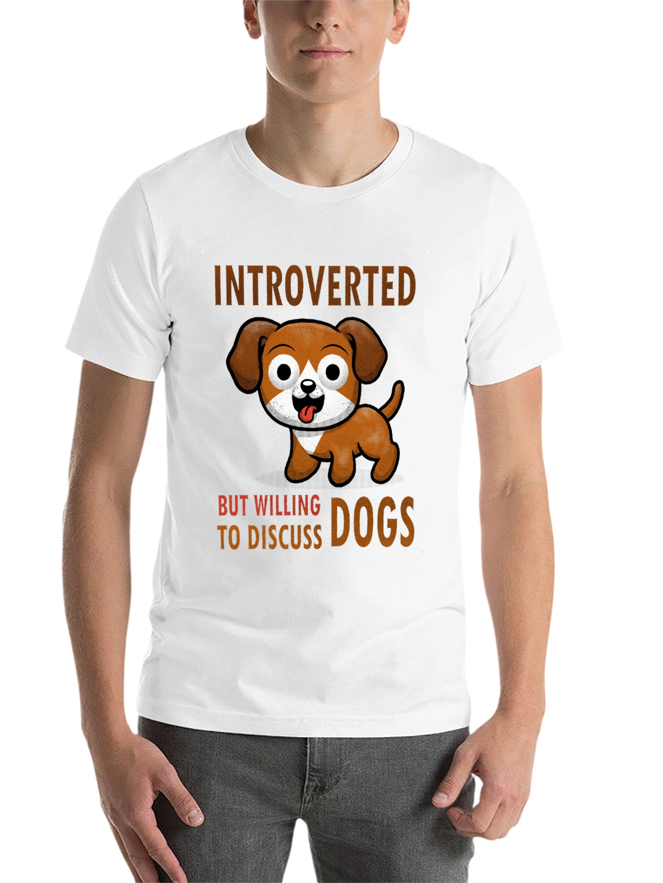 Black Introverted But Willing to Discuss Dogs T-Shirt view 14