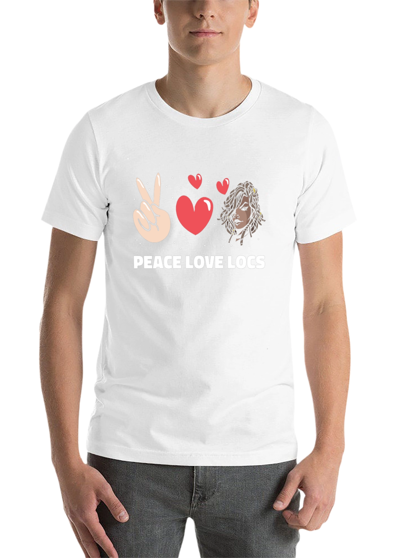 Peace Love Locs Graphic Tee - Black - 14