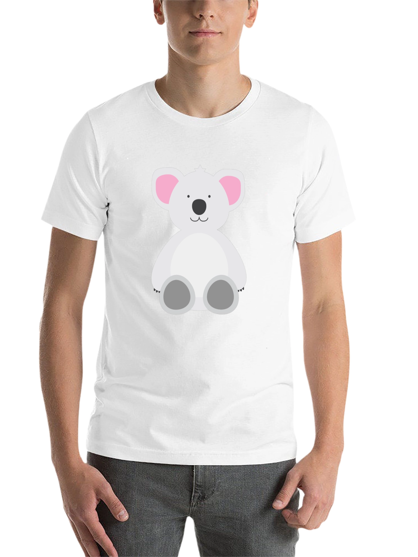 Black Cute Koala Bear Graphic T-Shirt view 14