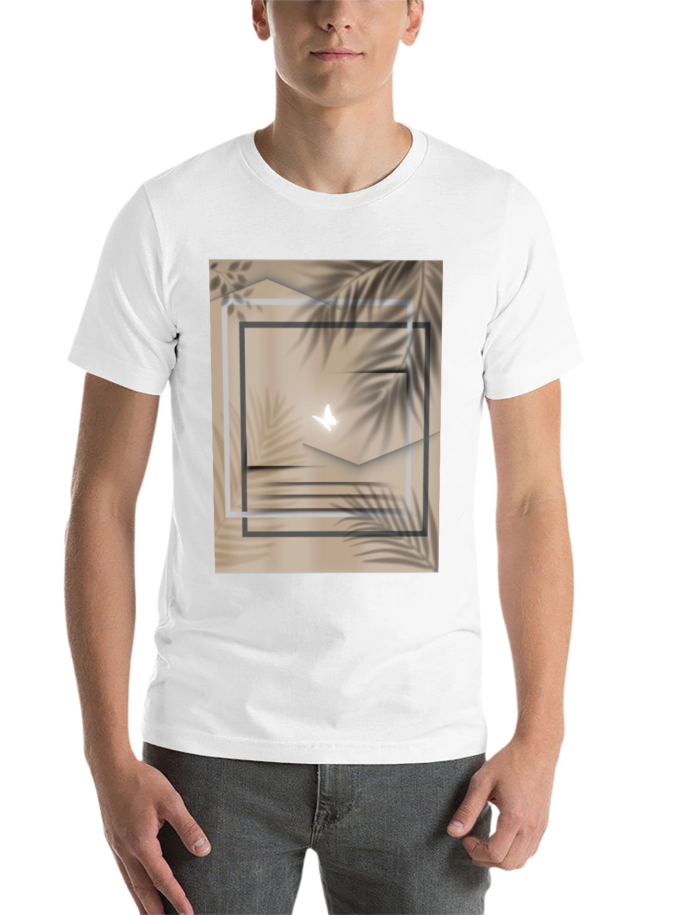 Black Abstract Butterfly Graphic Tee - Stylish Casual Wear view 14