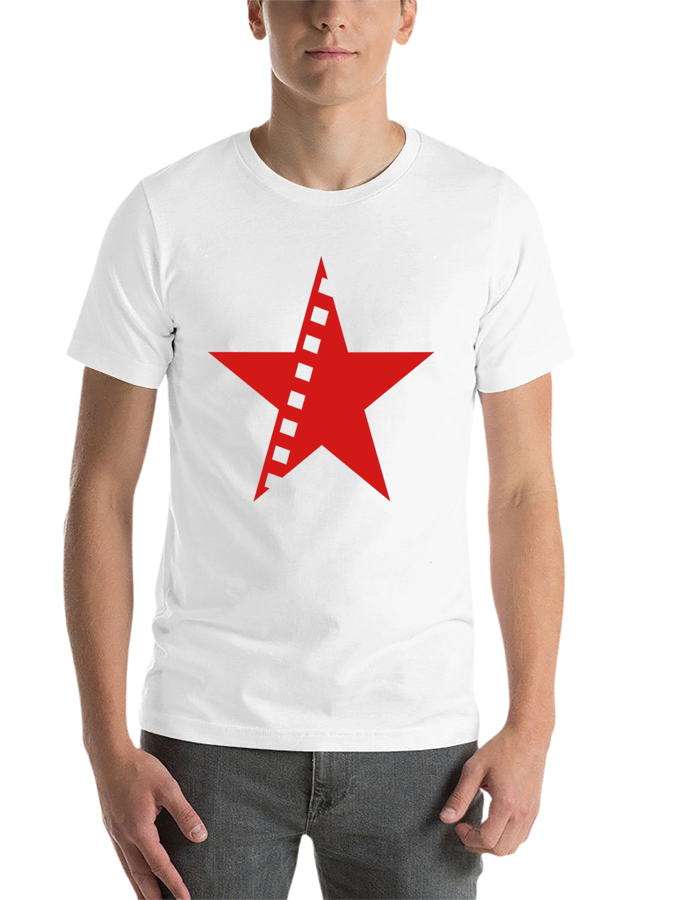 Black Red Star Graphic Black T-Shirt view 14