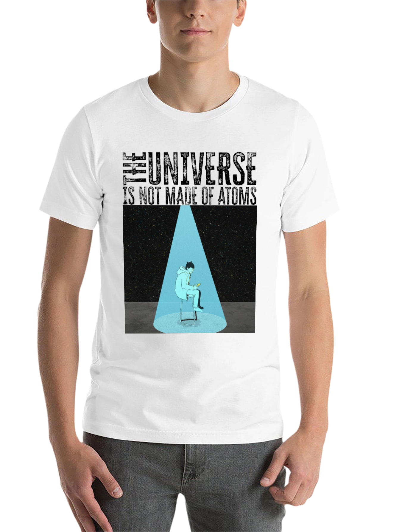 Black The Universe Tee: Atomic Insight Graphic T-Shirt view 14