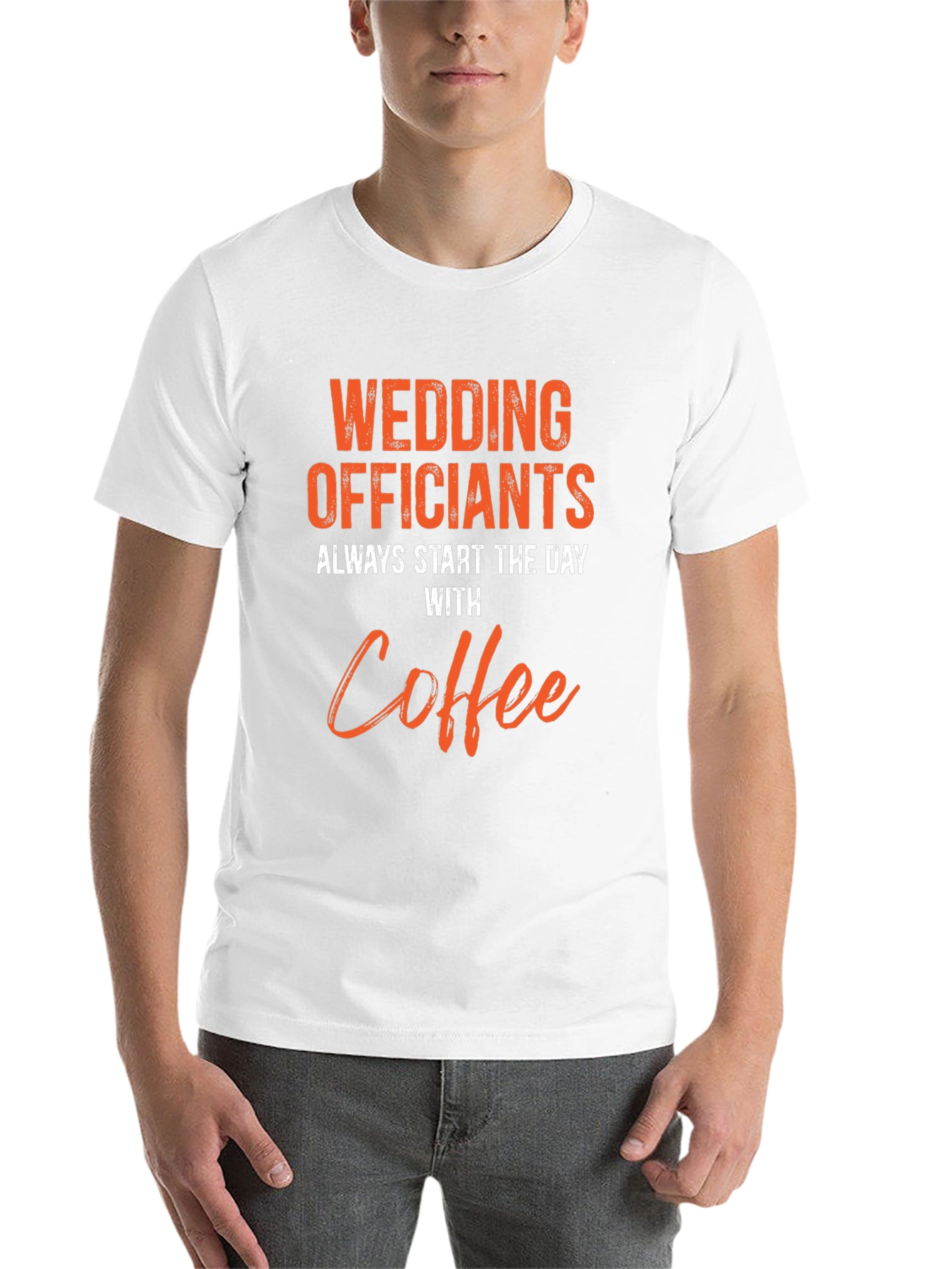 Black Wedding Officiants Coffee T-Shirt view 14