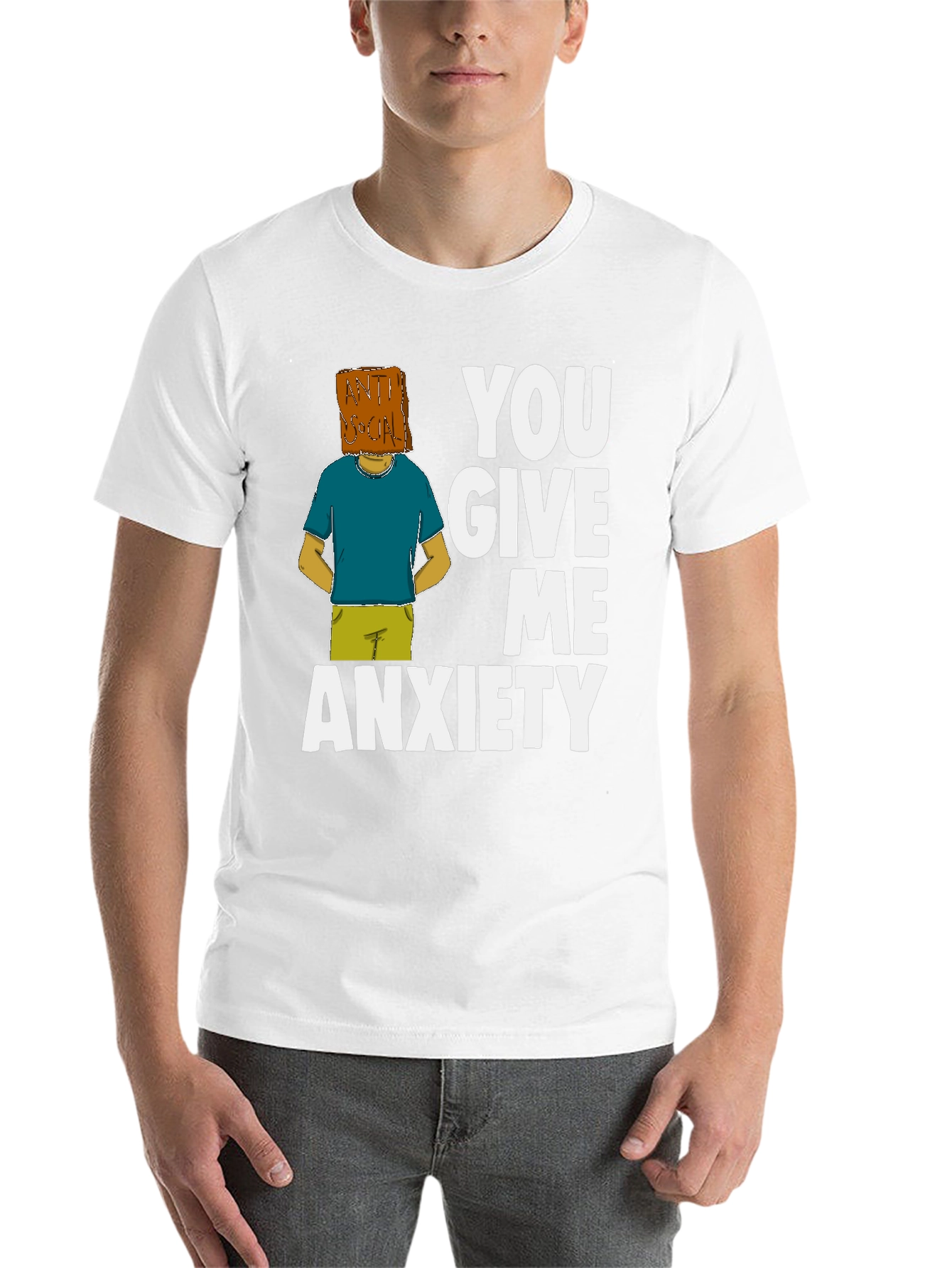 Black Anti-Social Anxiety T-Shirt view 14