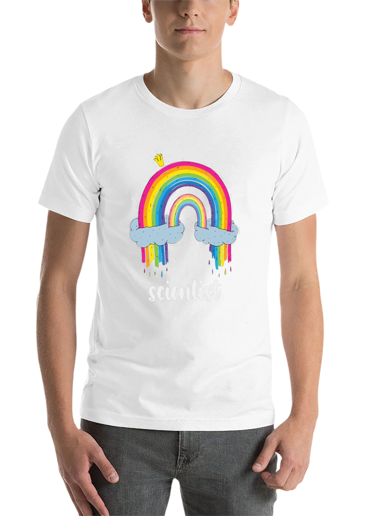 Black Scientist Rainbow T-Shirt - Fun Science Tee view 14