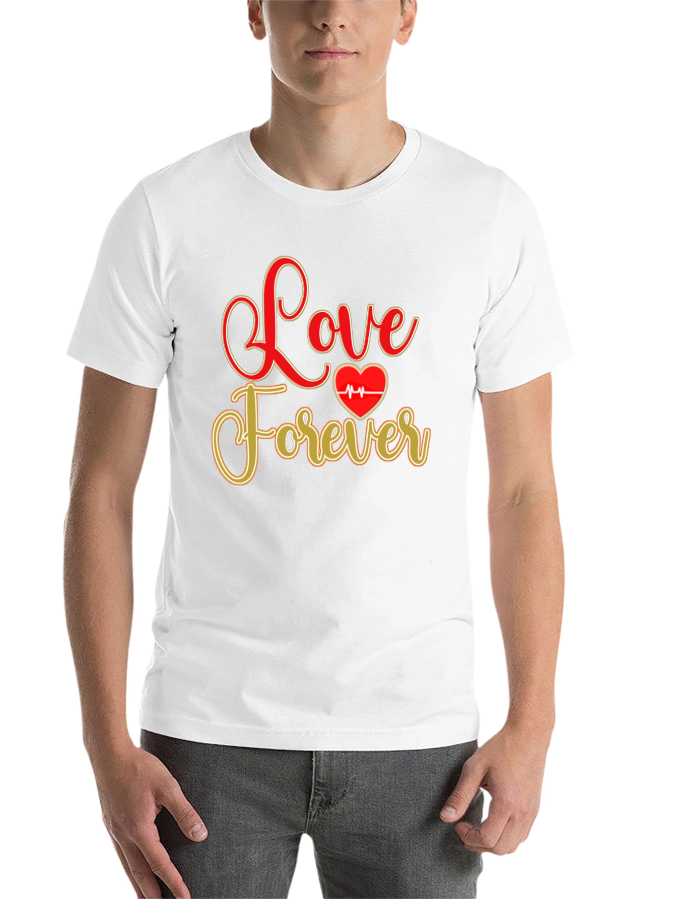 Black Love Forever Valentine's Day Graphic Tee - Black view 14
