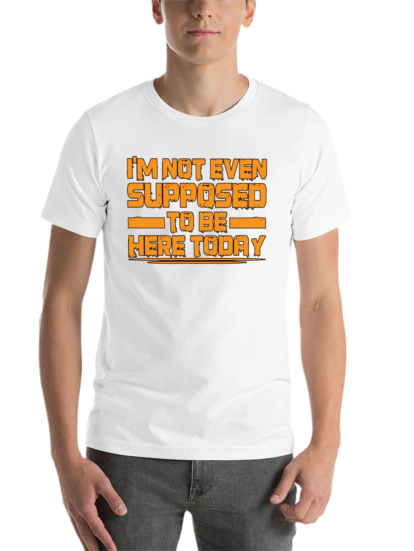 Black Humorous Graphic Tee - I'm Not Even Supposed to Be Here Today view 14