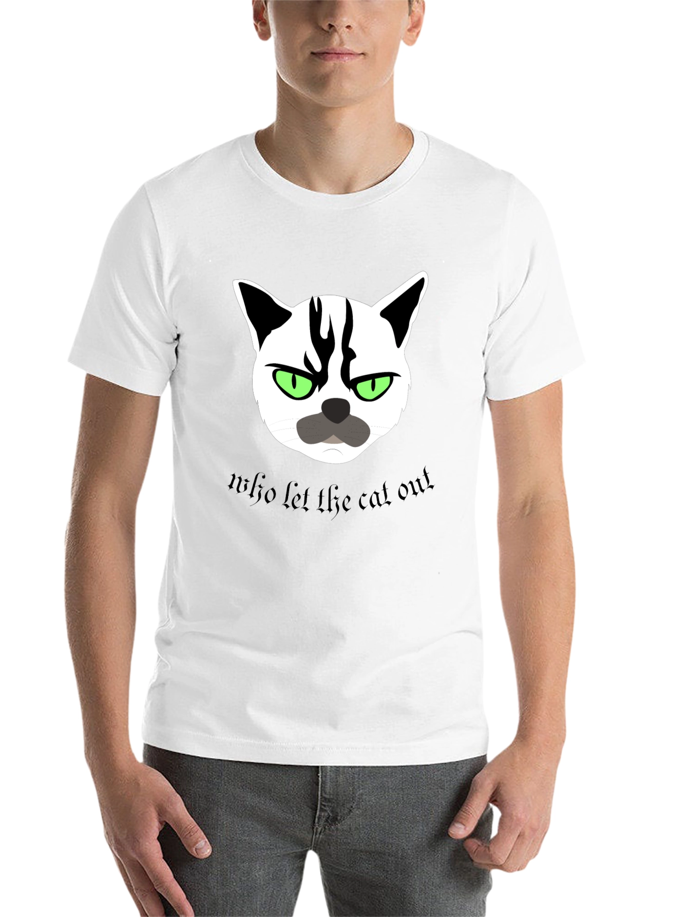 Black Grumpy Cat T-Shirt - Who Let the Cat Out? view 14