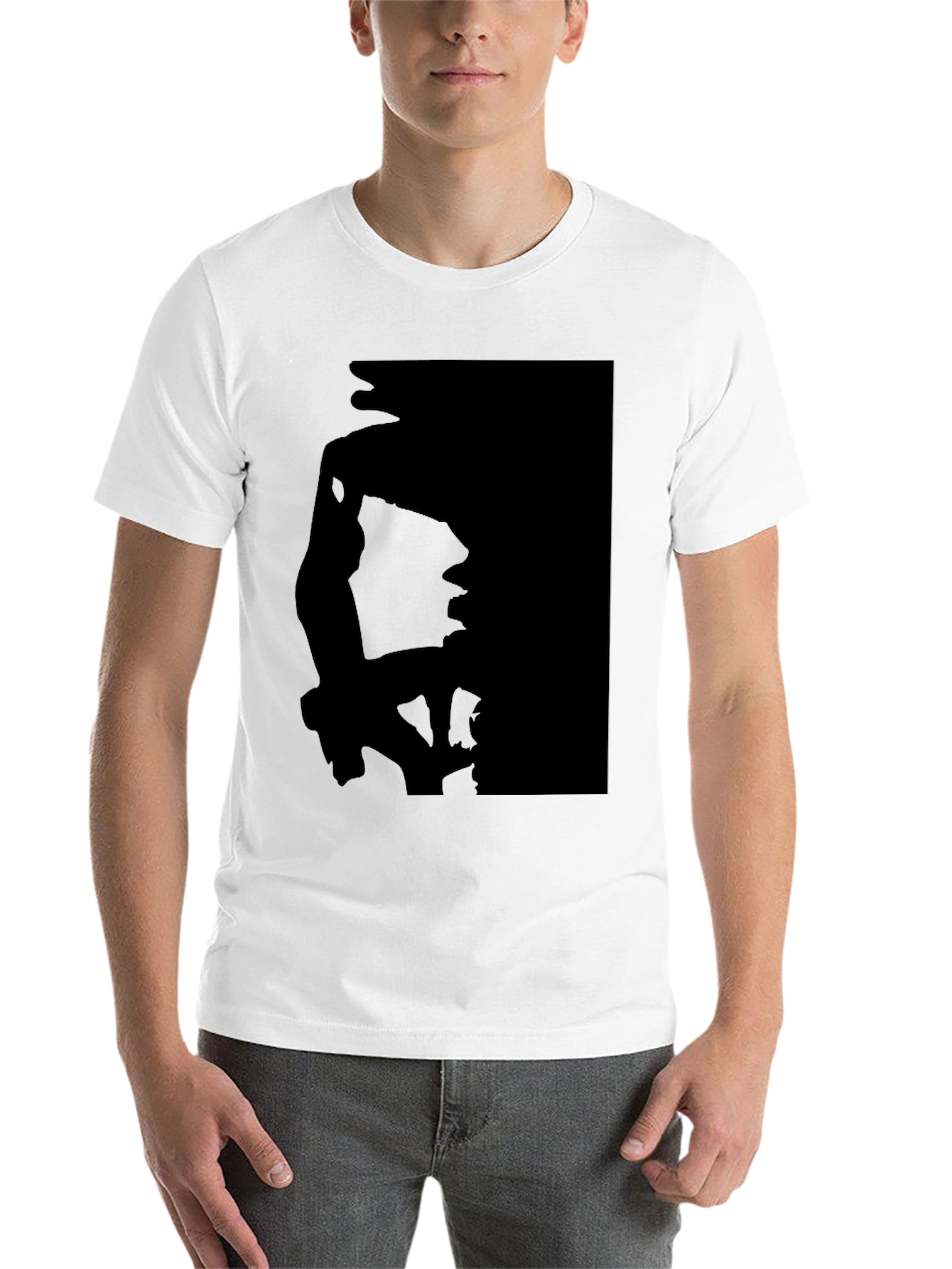 Black Silhouette Print Black T-Shirt view 14