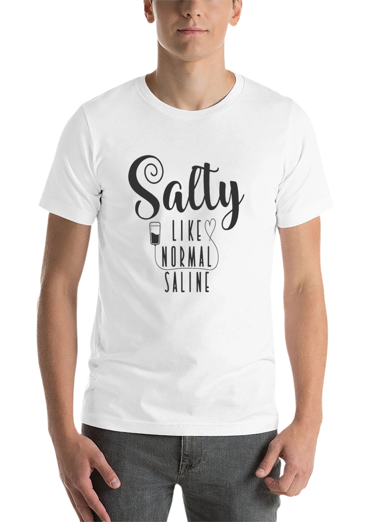 Black Salty Like Normal Saline Graphic Tee view 14