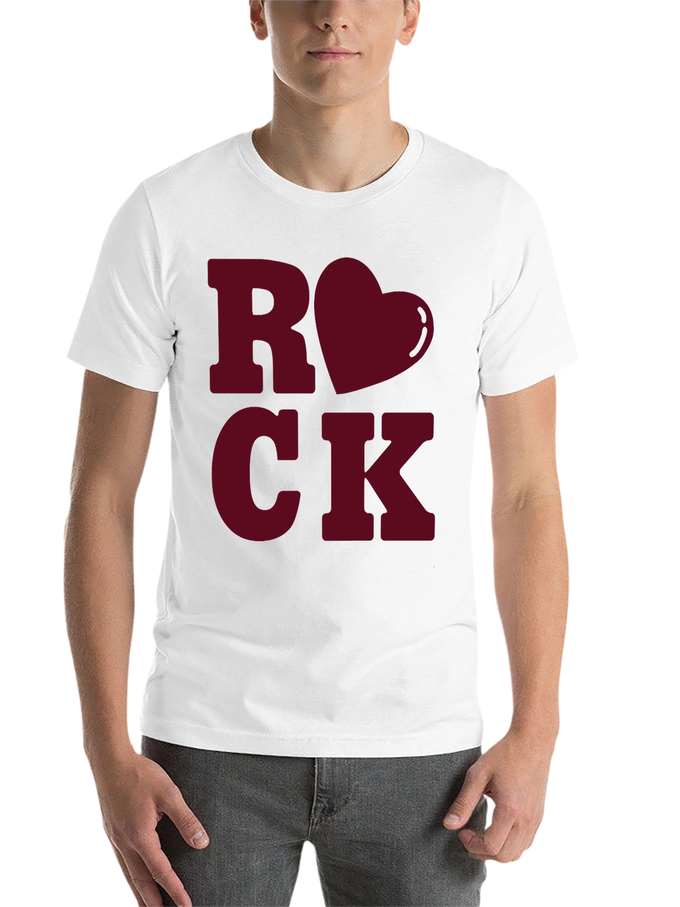 Black Rock Love Heart Valentine's T-Shirt view 14