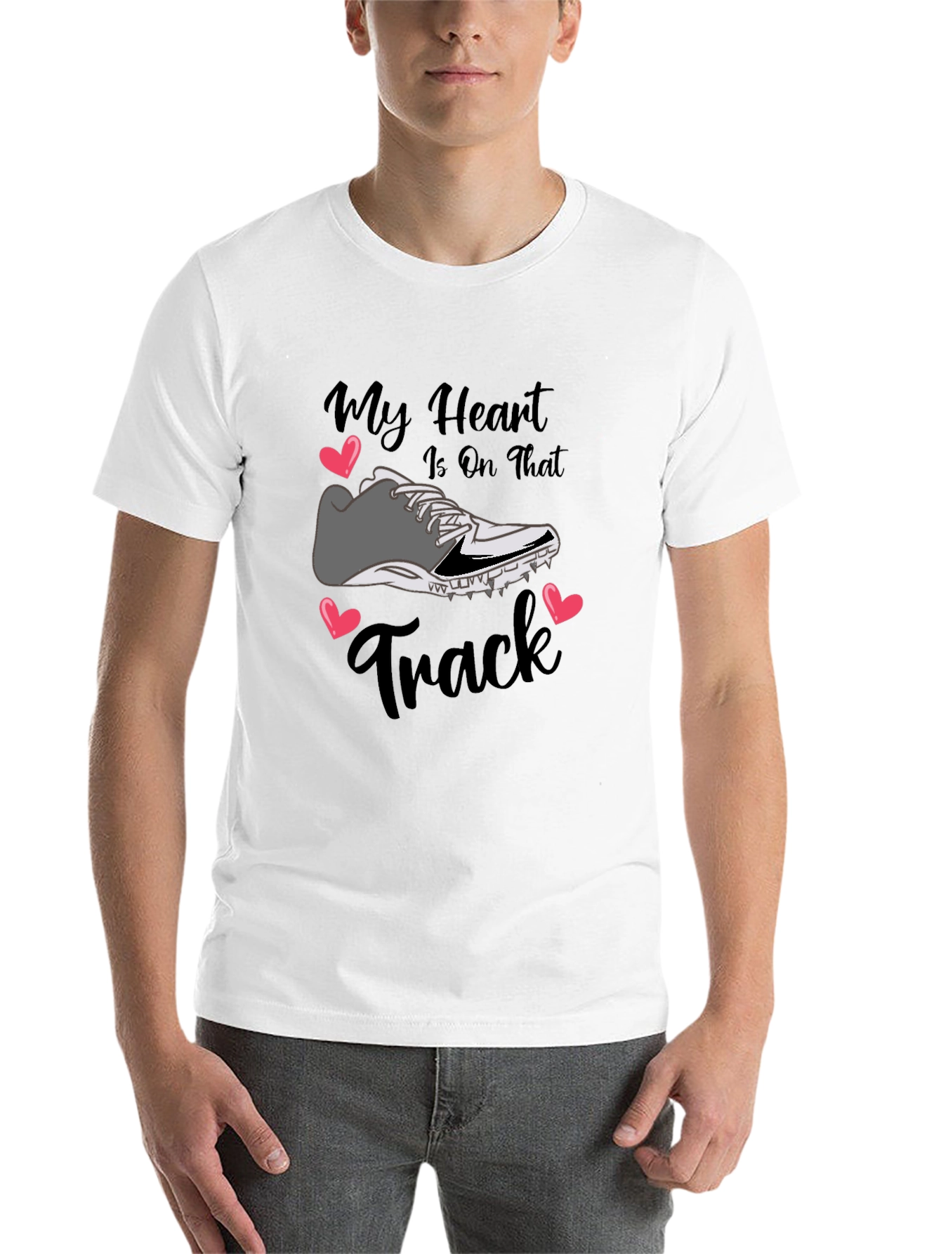 Black My Heart Is On That Track T-Shirt view 14
