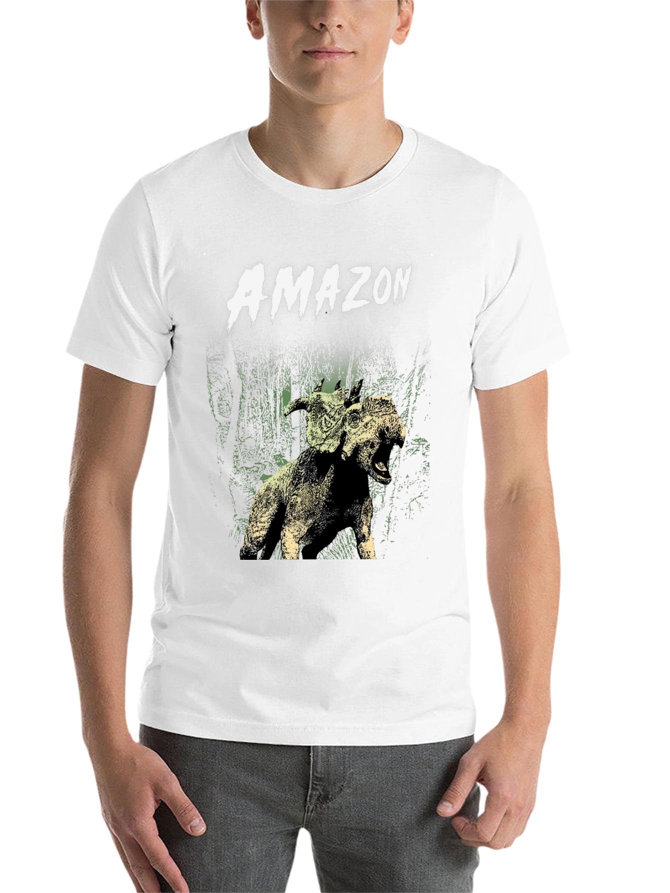 Black Amazon Graphic T-Shirt - Men's Black Tee view 14