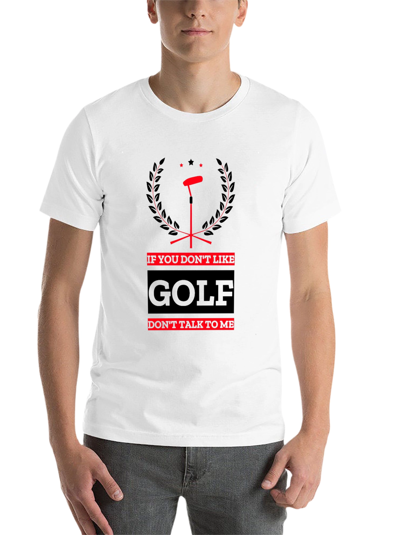 Black Funny Golf T-Shirt - Don't Talk To Me view 14