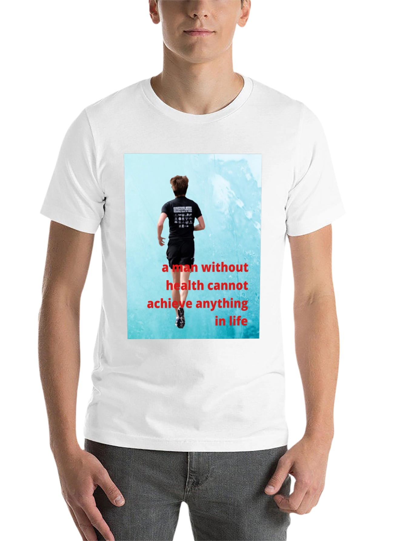 Black Health Motivation T-Shirt view 14