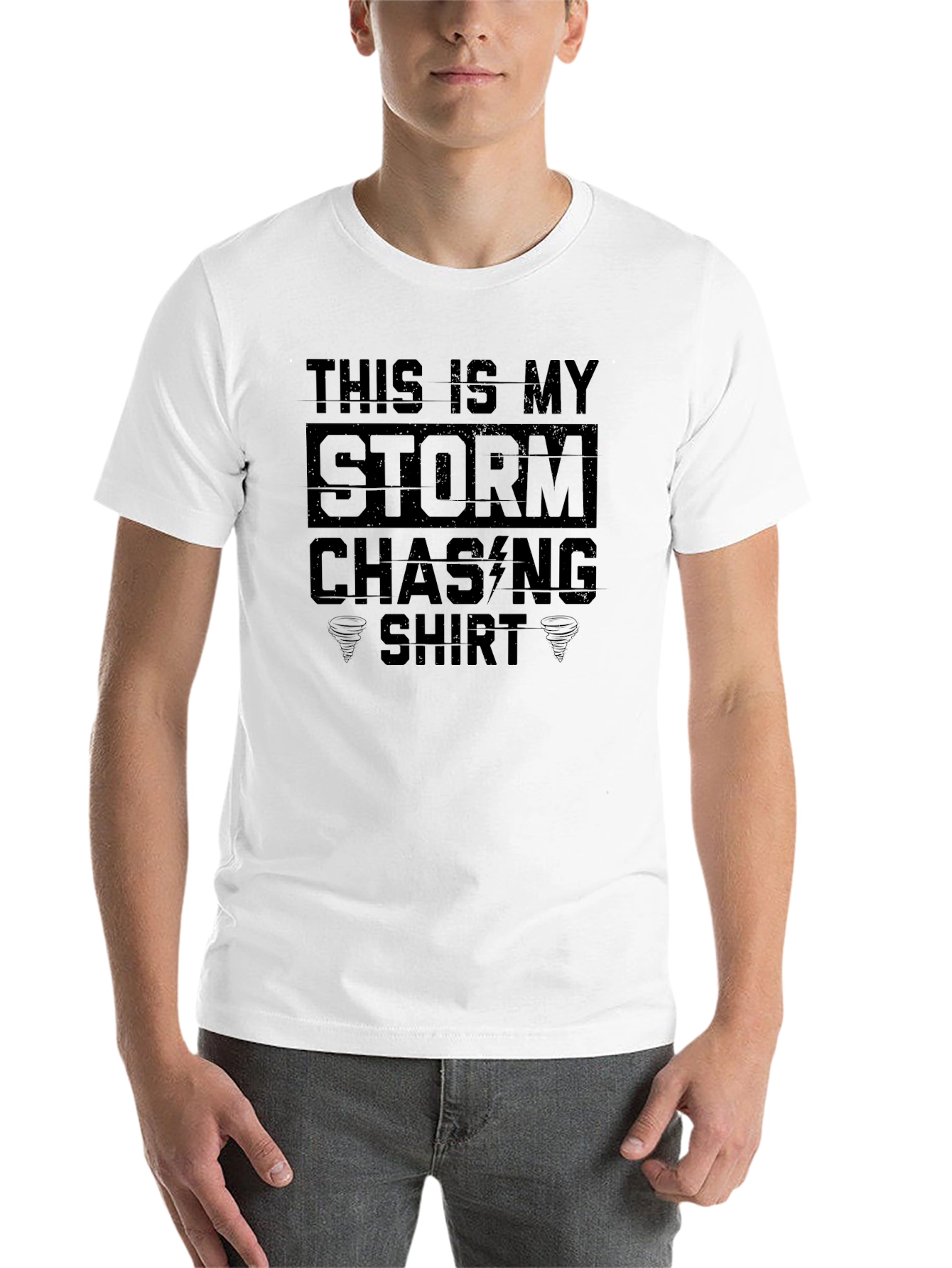 Black Storm Chasing Shirt - Weather Enthusiast Tee view 14