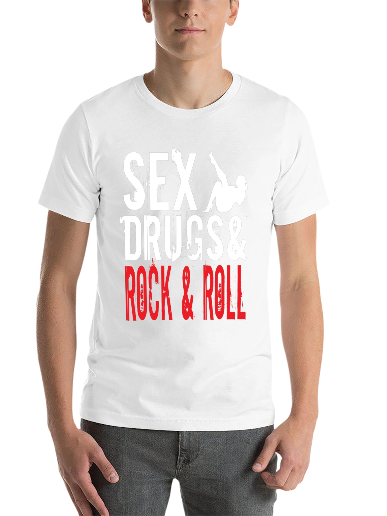Black Sex, Drugs & Rock and Roll Graphic T-Shirt view 14