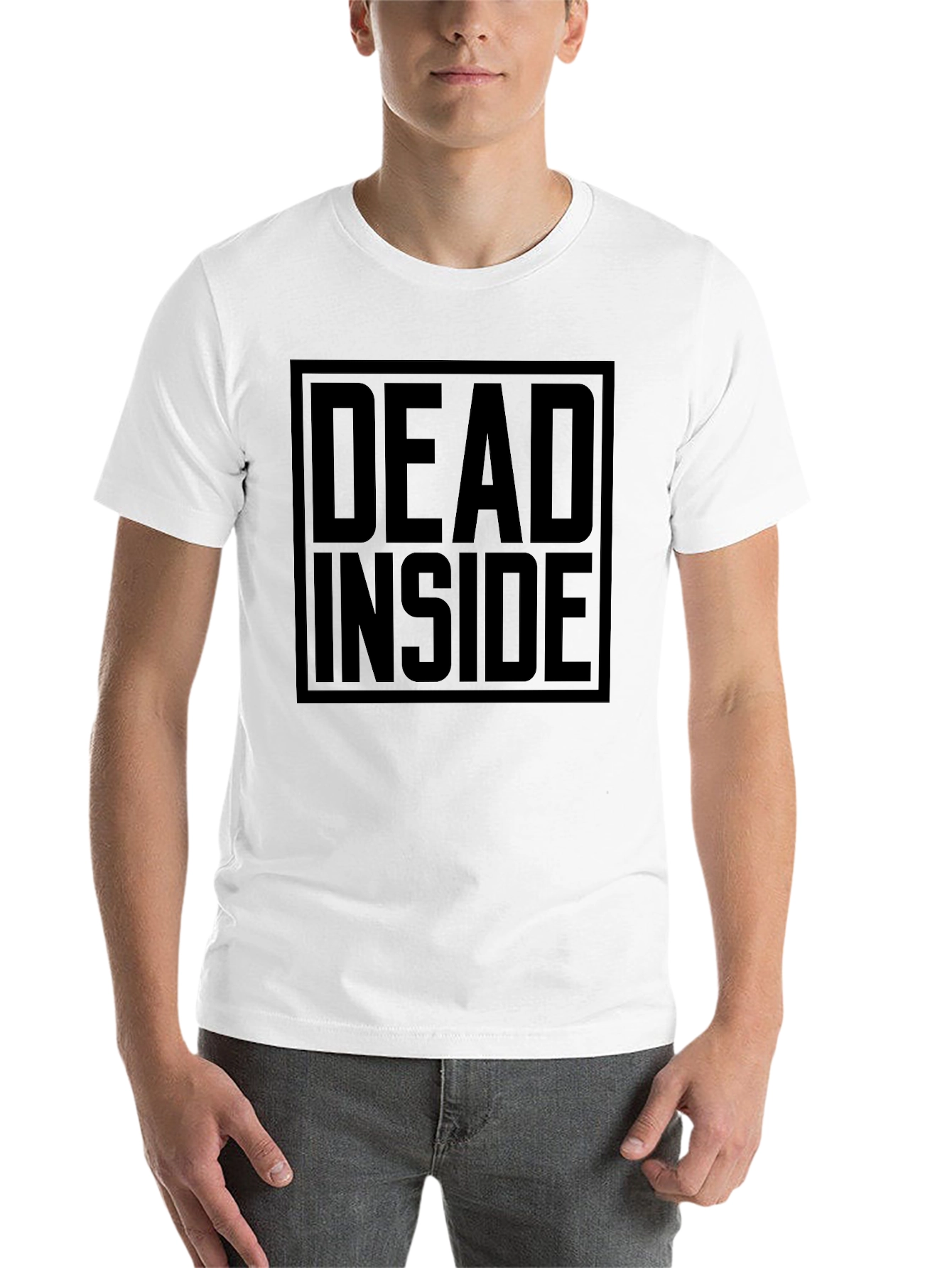 Black Dead Inside Graphic T-Shirt - Black, Unisex view 14