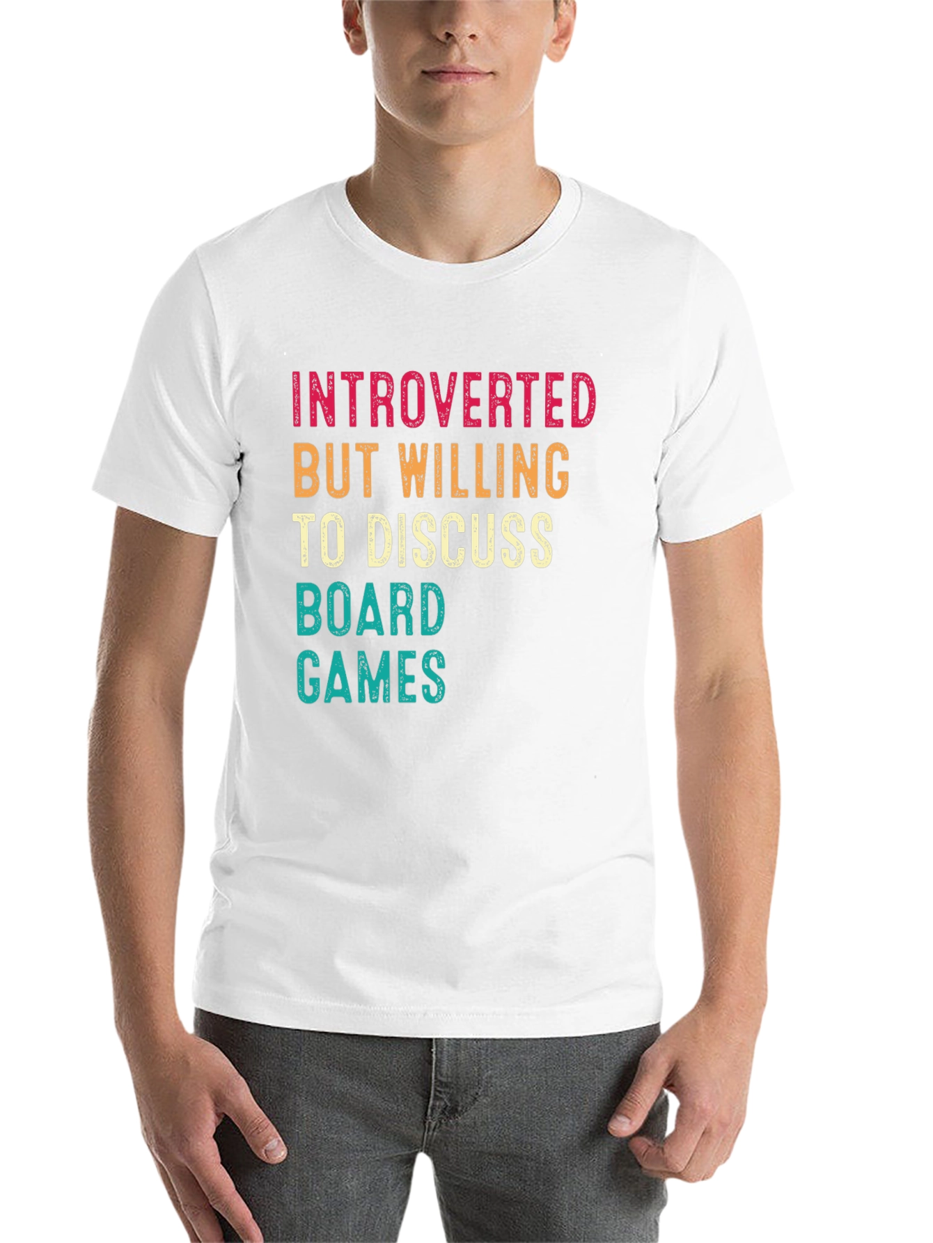 Black Introverted Board Games Graphic Tee view 14