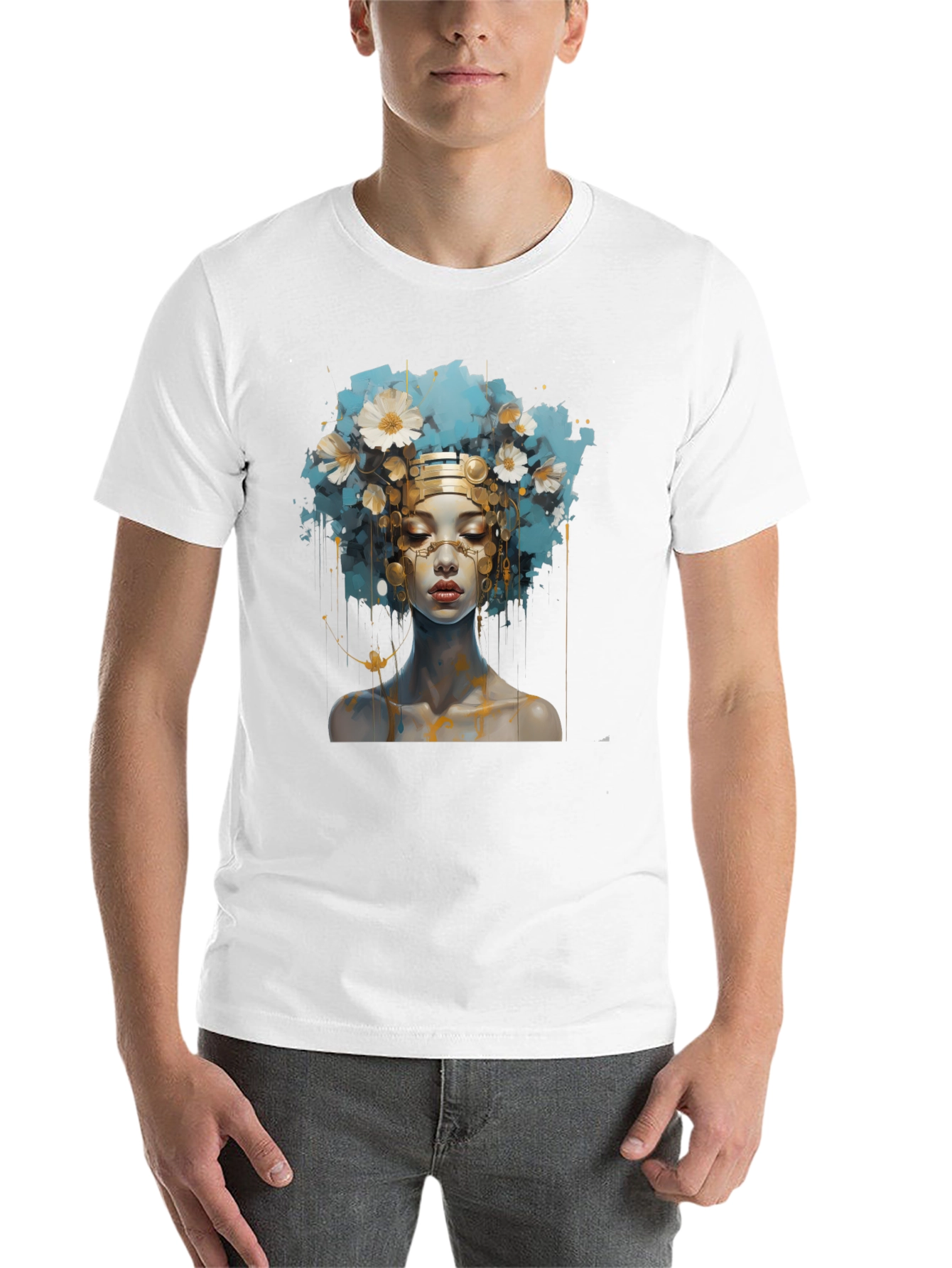 Black Artistic Woman Graphic Black Tee view 14
