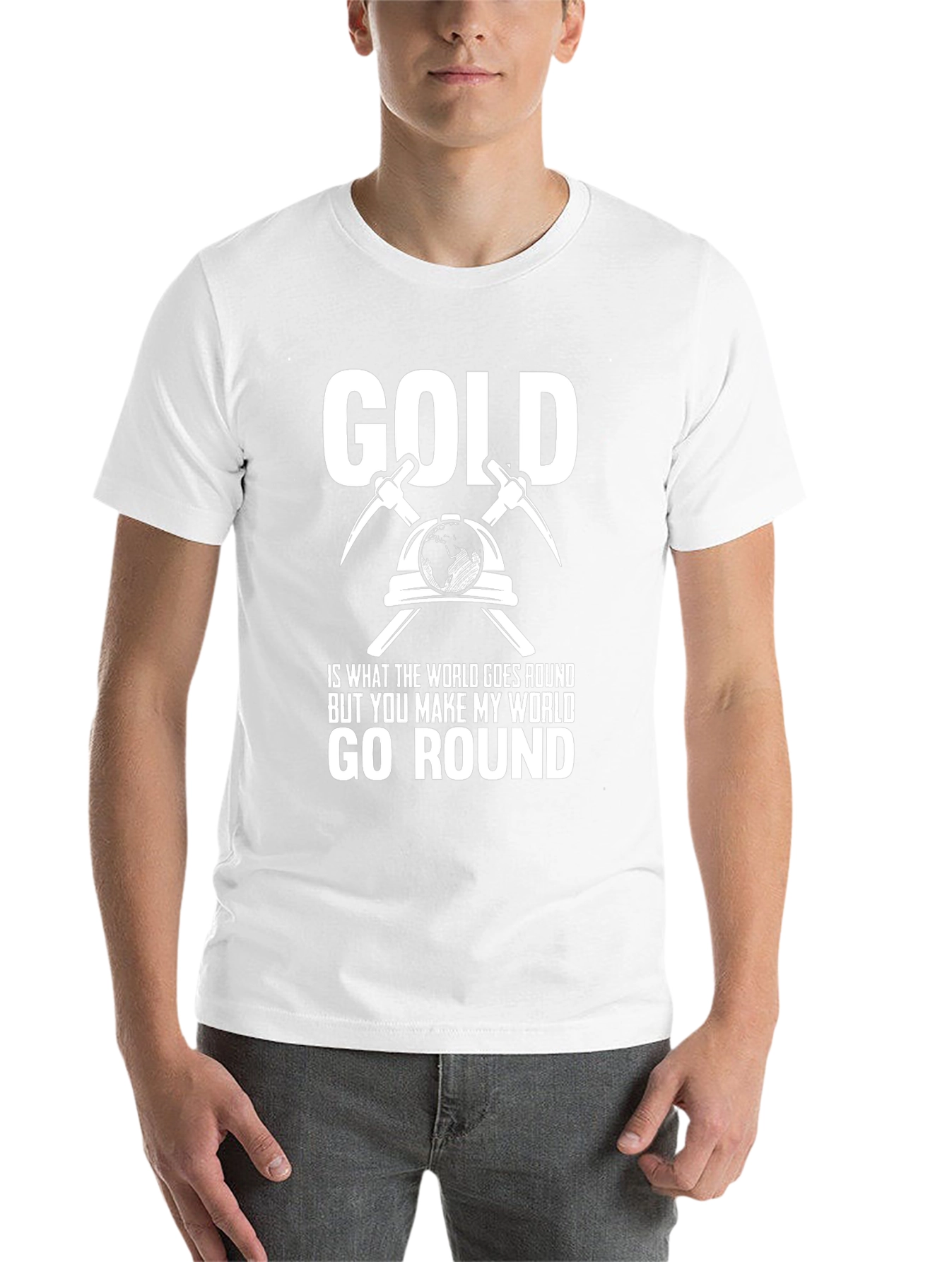 Black Gold Miner World T-Shirt - You Make My World Go Round view 14