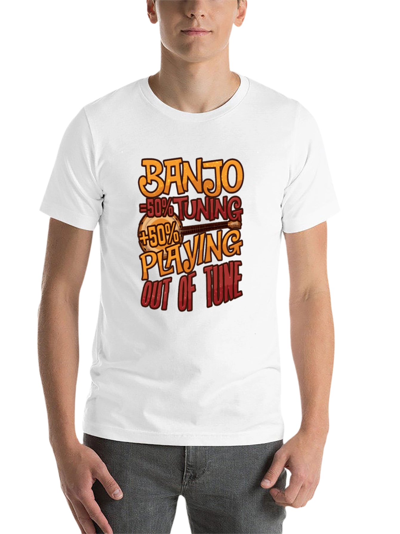 Black Banjo Tuning Playing Funny Musician T-Shirt view 14