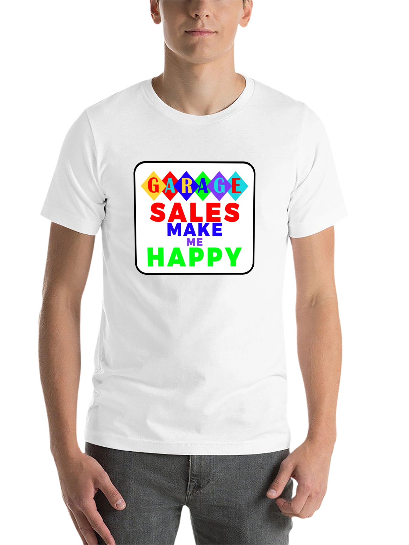 Garage Sales Make Me Happy T-Shirt - Black - 14