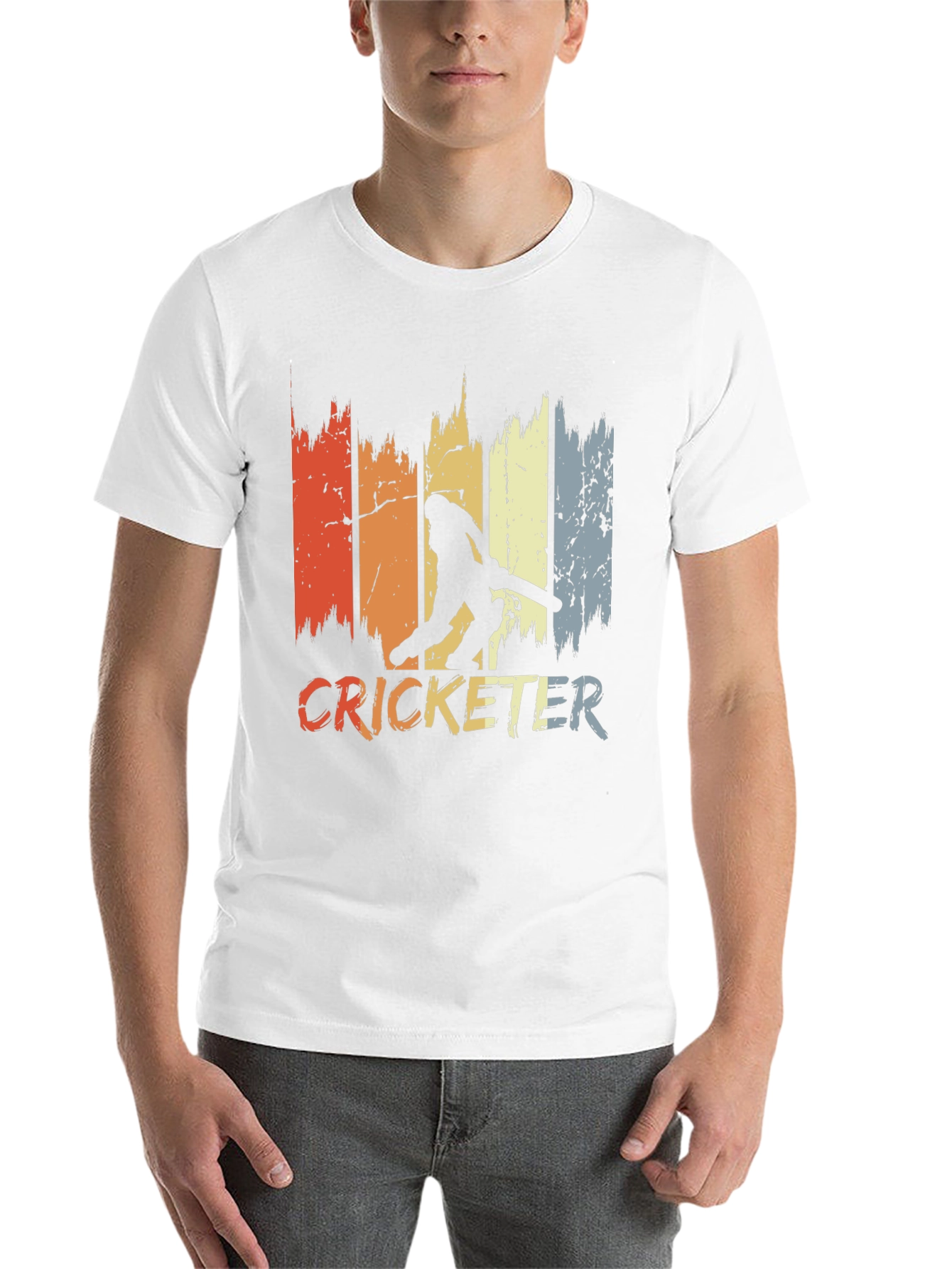 Black Vintage Cricketer T-Shirt - Retro Style view 14