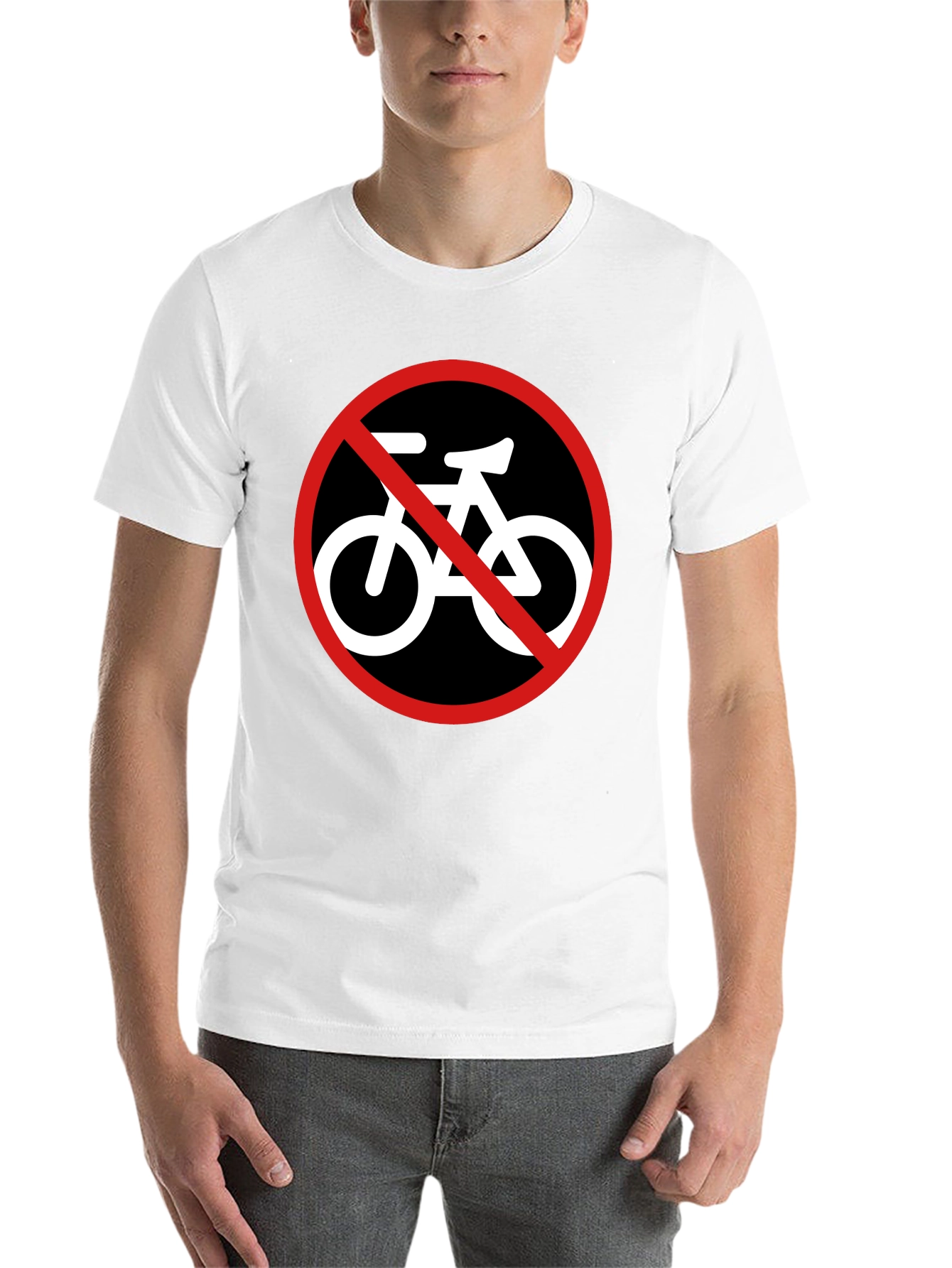 Black No Bikes Allowed Graphic Tee - Mens Black T-Shirt view 14