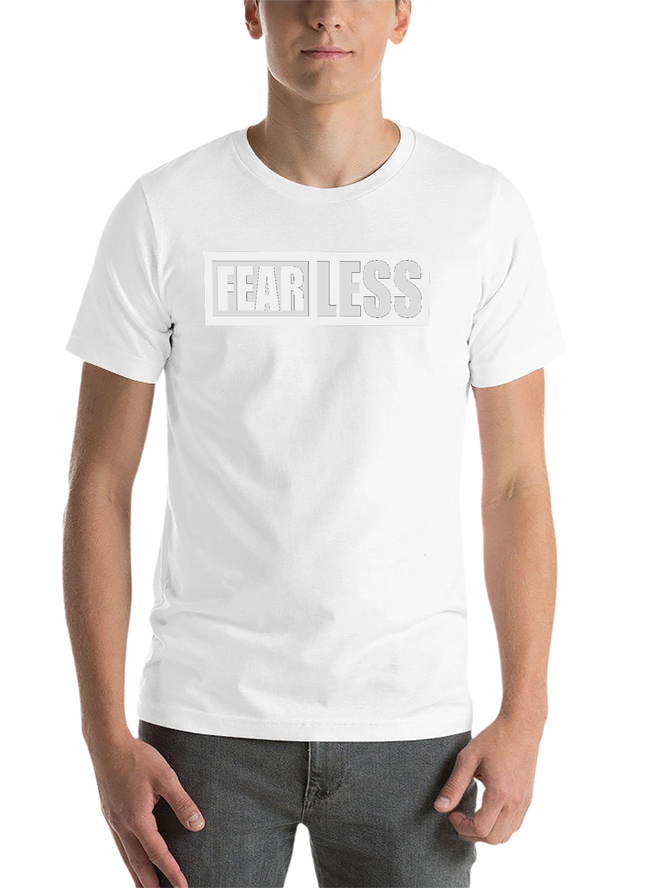 Black Fearless Graphic Print Black T-Shirt view 14