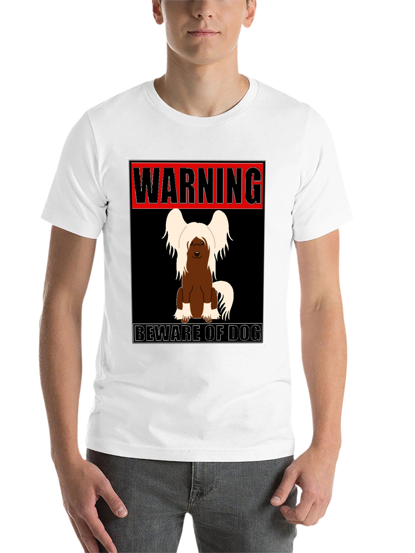 Black Warning Beware of Dog T-Shirt view 14