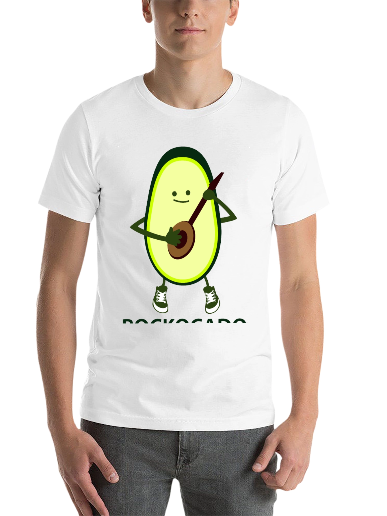 Black Avocado Banjo Player Graphic T-Shirt view 14