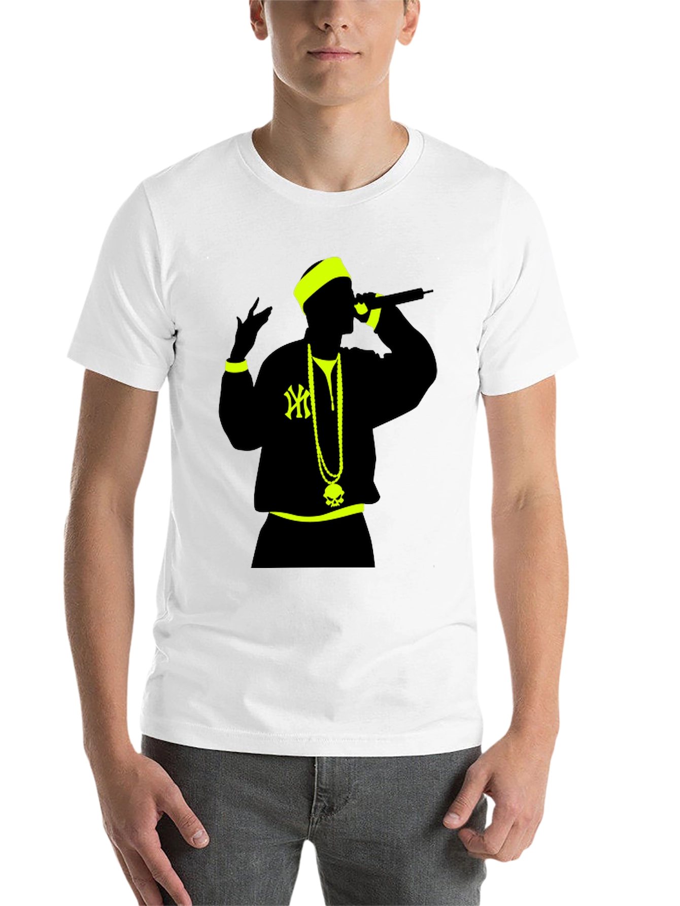 Black Hip Hop Icon Graphic Tee - Black view 14