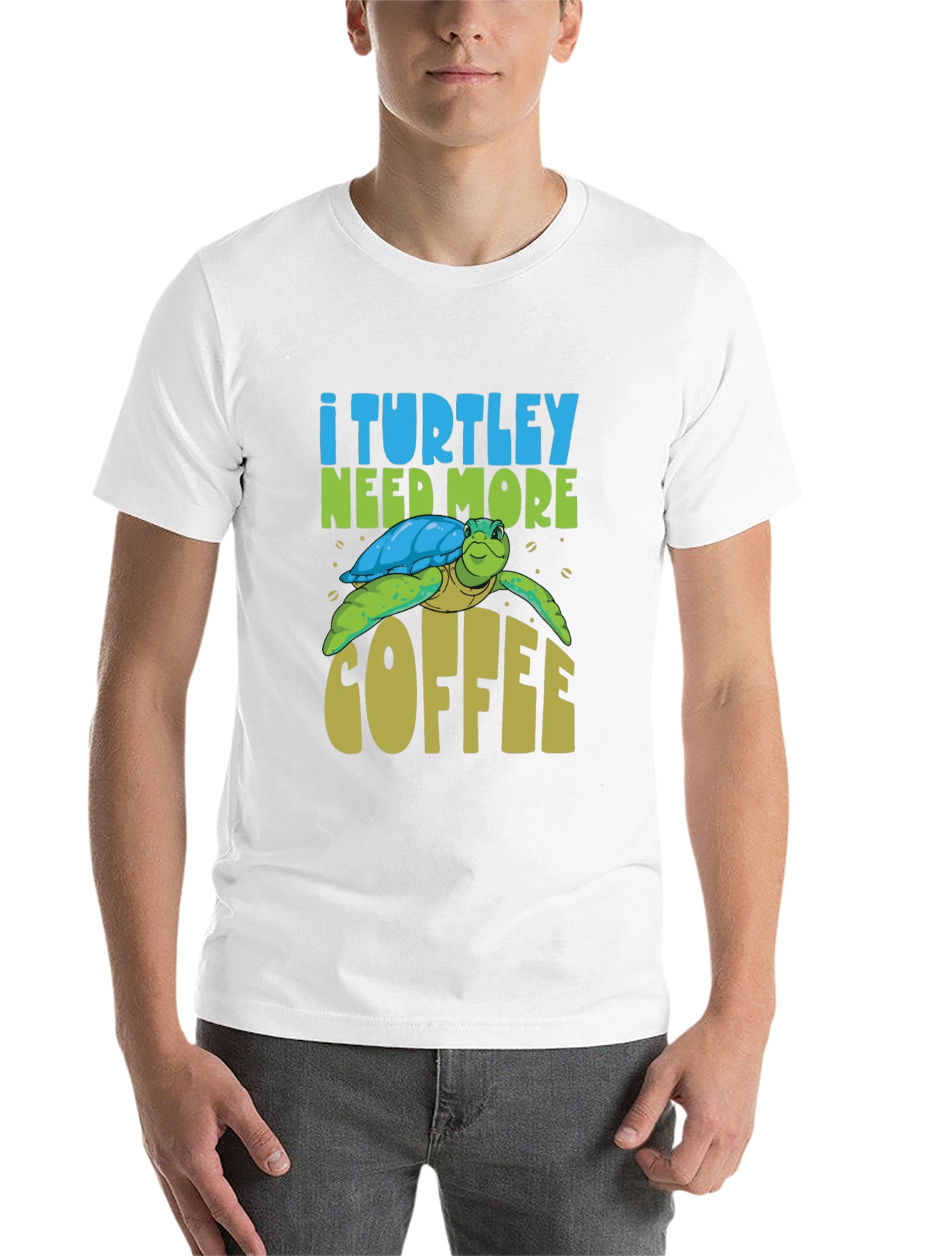 Black I Turtley Need More Coffee Black T-Shirt - Unisex view 14