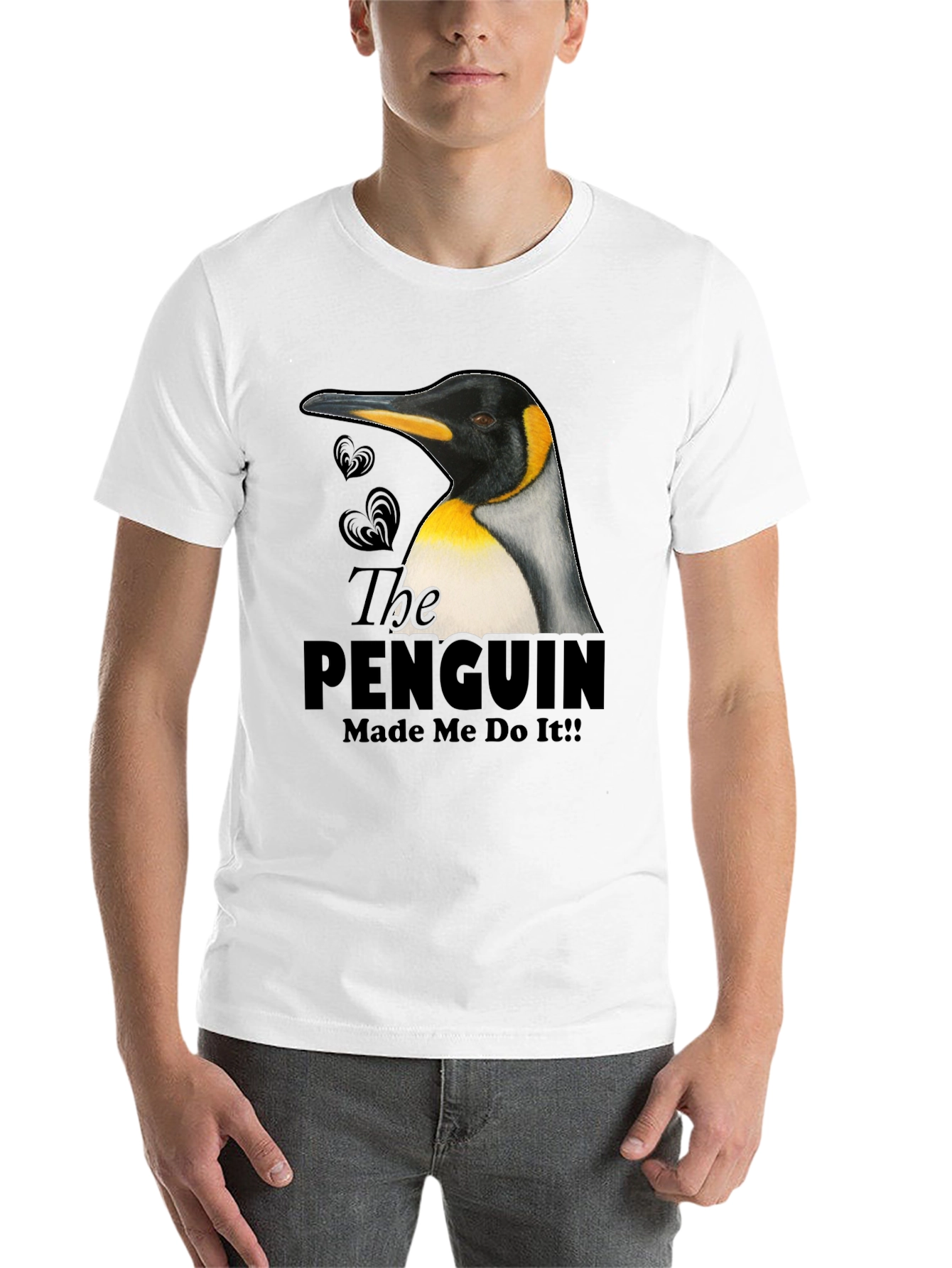 Black Penguin Made Me Do It! Novelty T-Shirt view 14