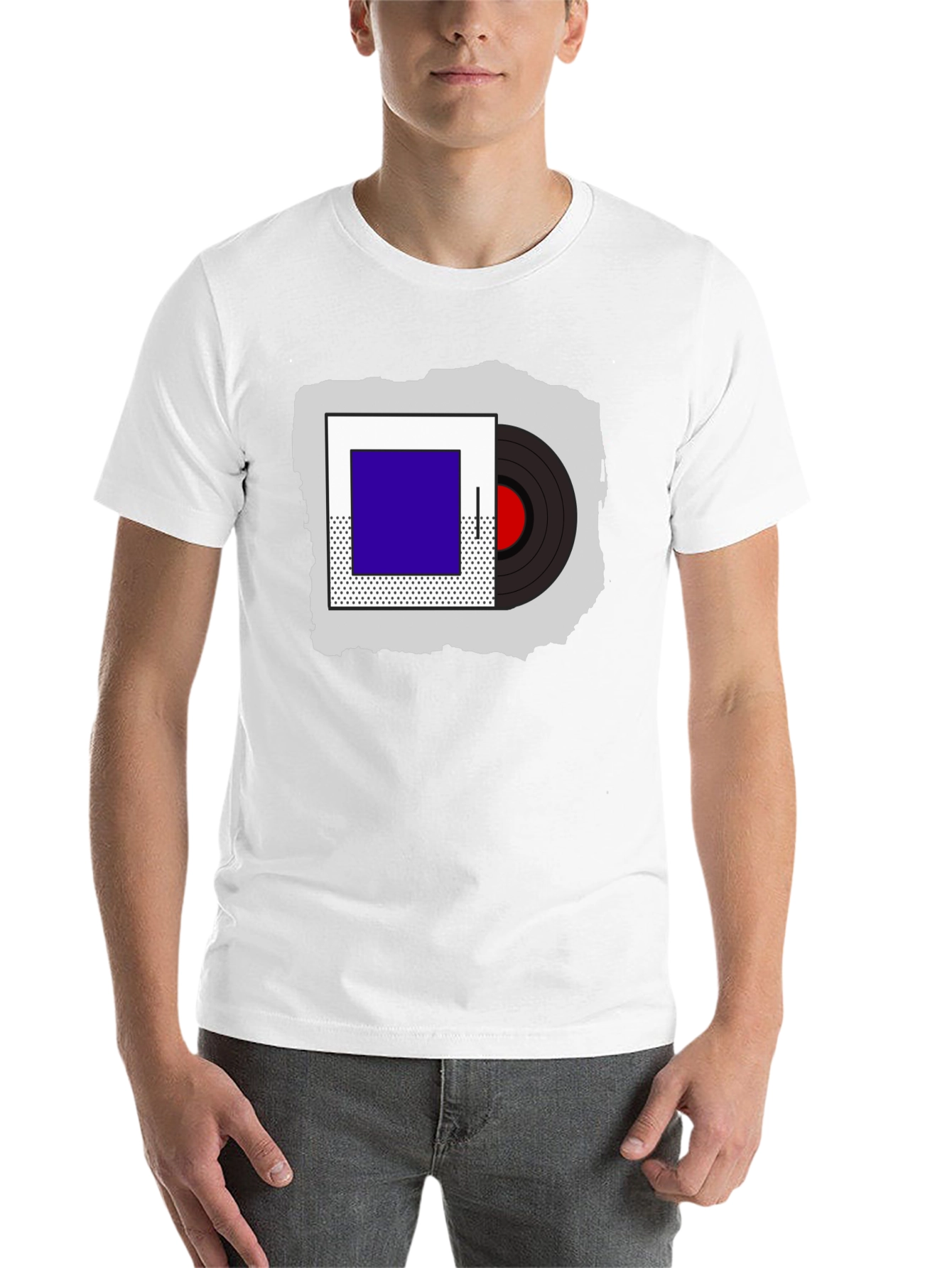 Black Retro Vinyl Record Graphic Tee - Cool Music Lover Shirt view 14