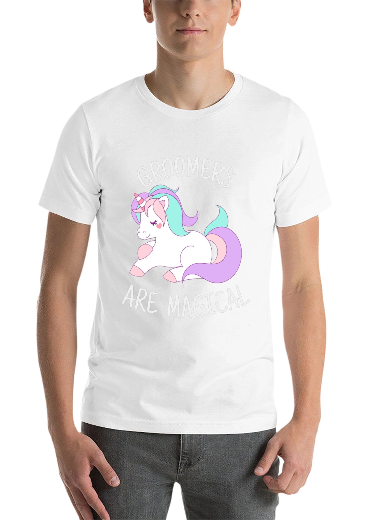 Groomers are Magical T-Shirt, Cute Unicorn Graphic Tee - 14