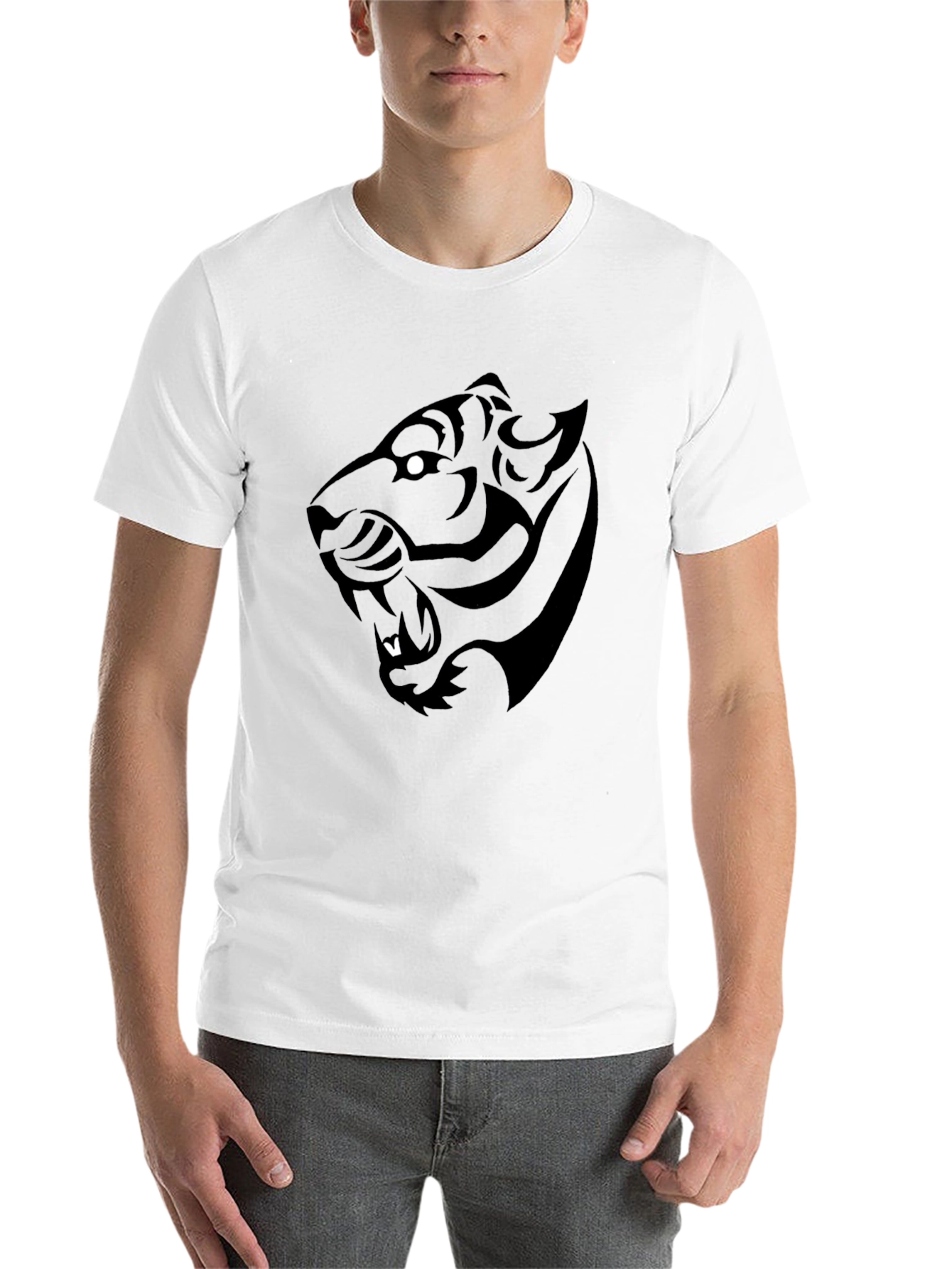 Black Black Tiger Graphic Tee - Bold Style view 14
