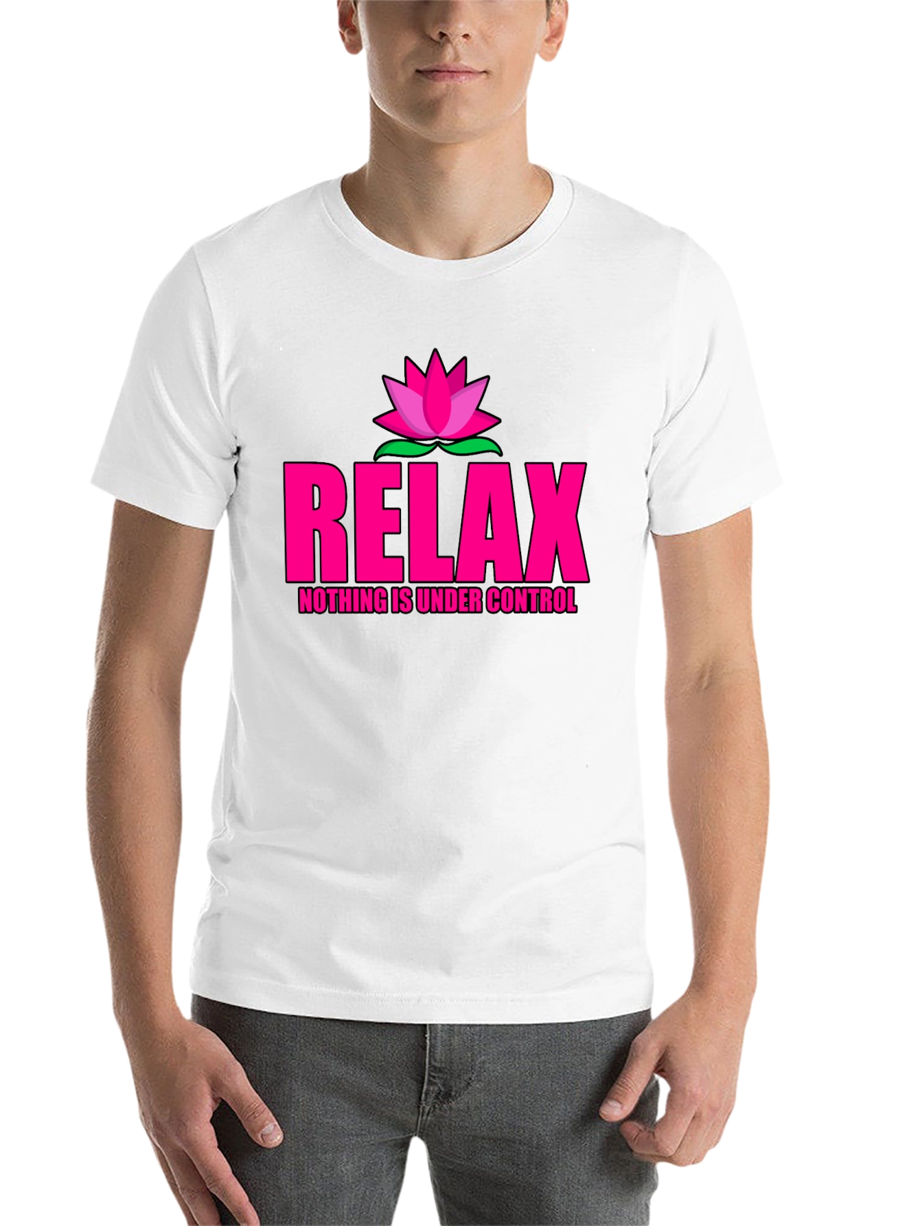 Black Relax Lotus T-Shirt - Nothing Is Under Control view 14