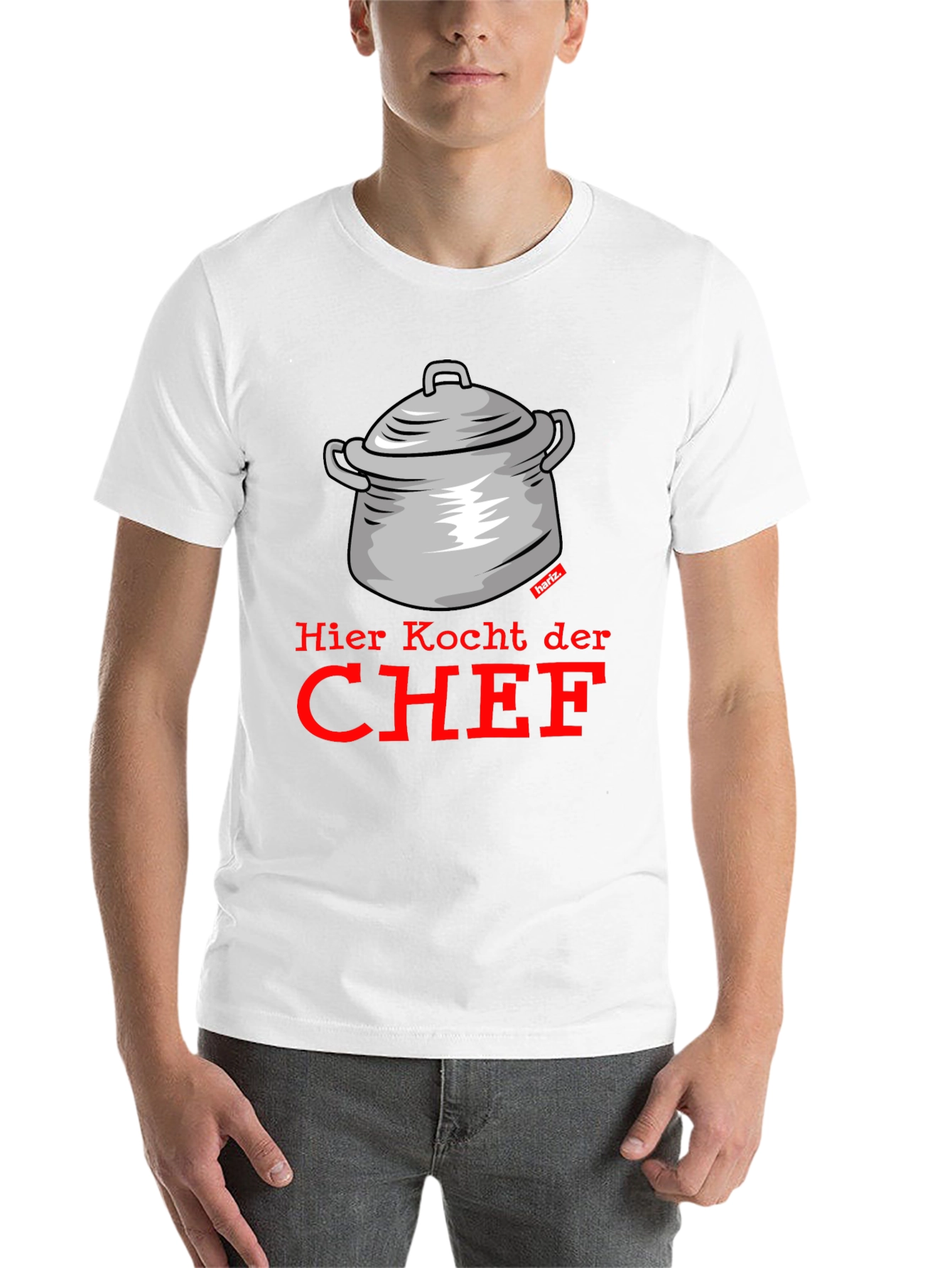 Black Chef Cooking Pot T-Shirt - Funny Kitchen Humor view 14