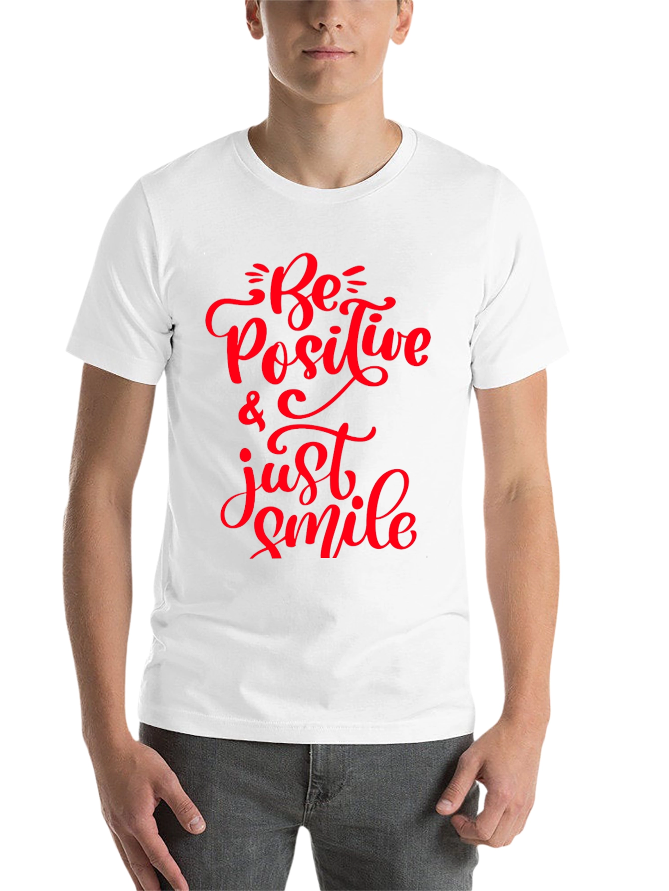 Black Be Positive T-Shirt - Motivational Graphic Tee view 14