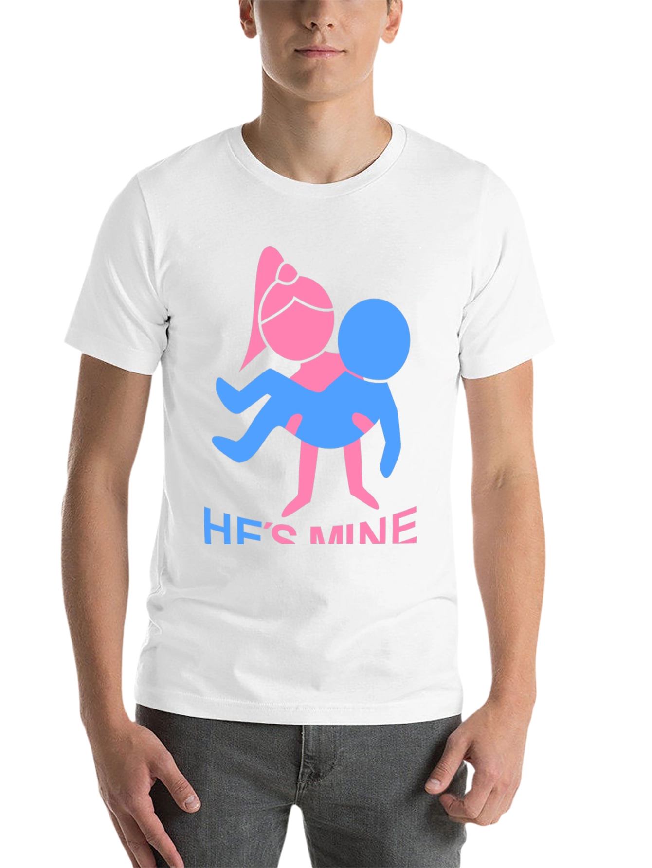 Black He's Mine T-Shirt - Funny Couple Tee view 14