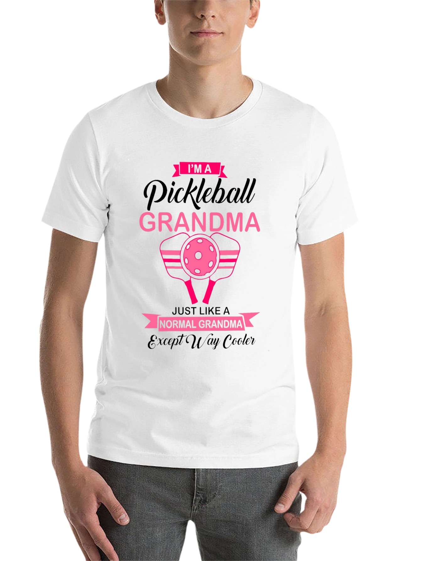 Black Pickleball Grandma T-Shirt - Cool Grandma Tee view 14