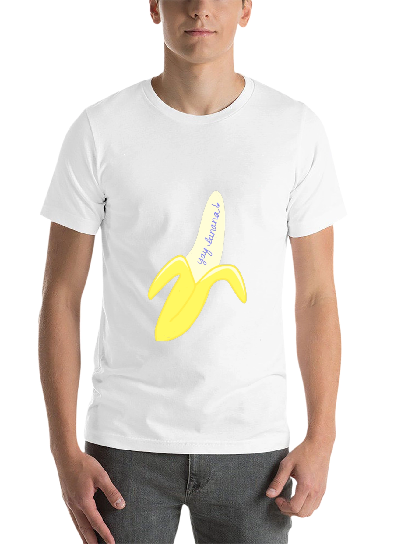 Black Yay Banana! Graphic Print T-Shirt view 14