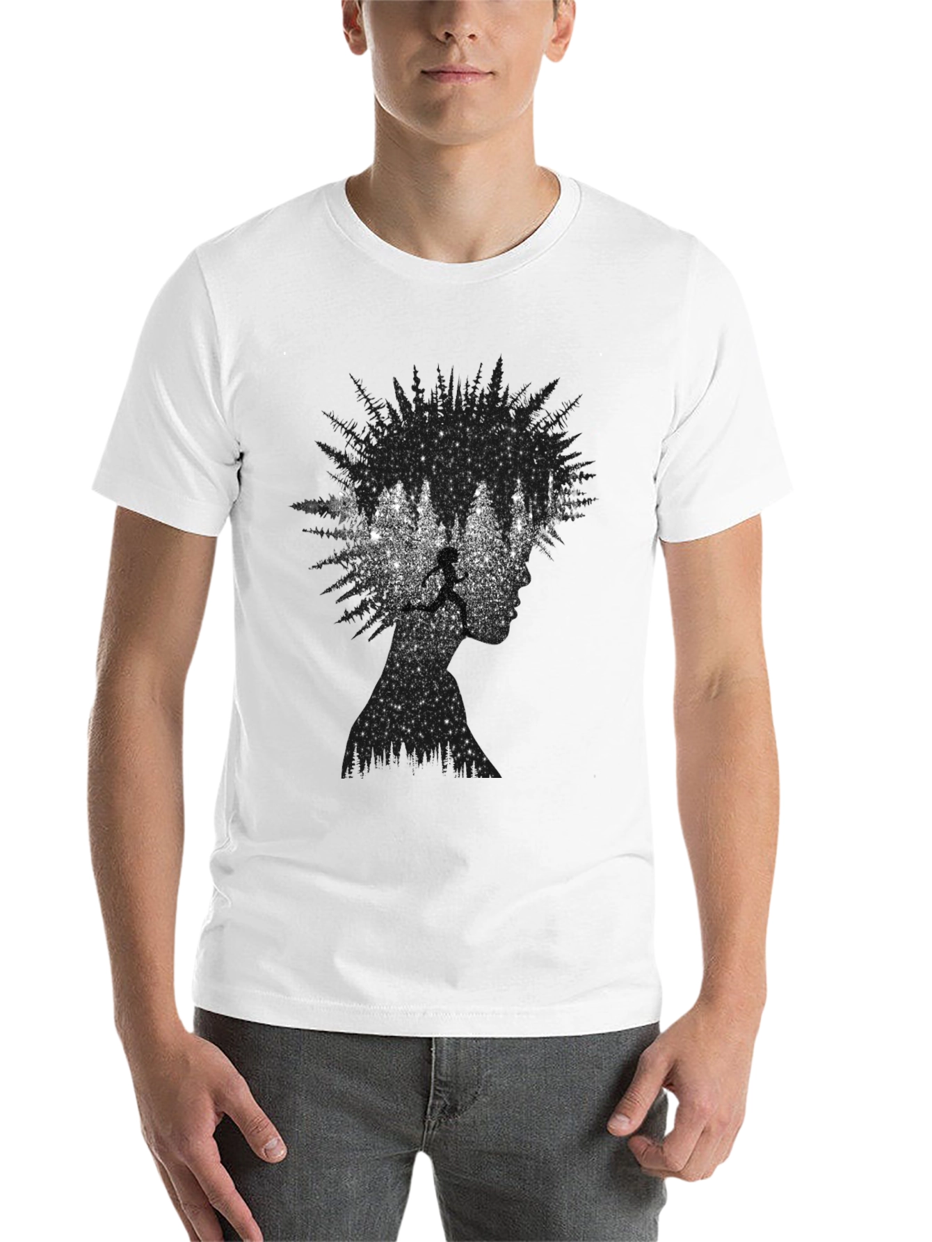 Black Silhouette Forest Run Black Tee view 14